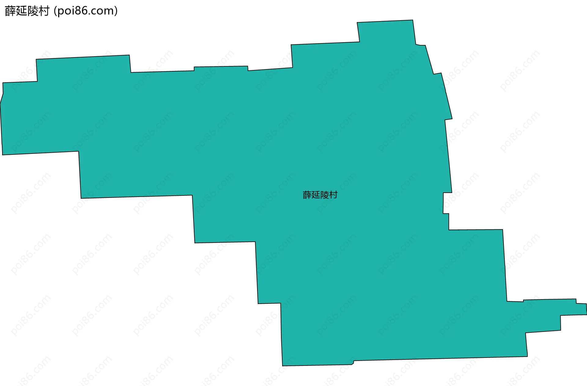 薛延陵村边界地图