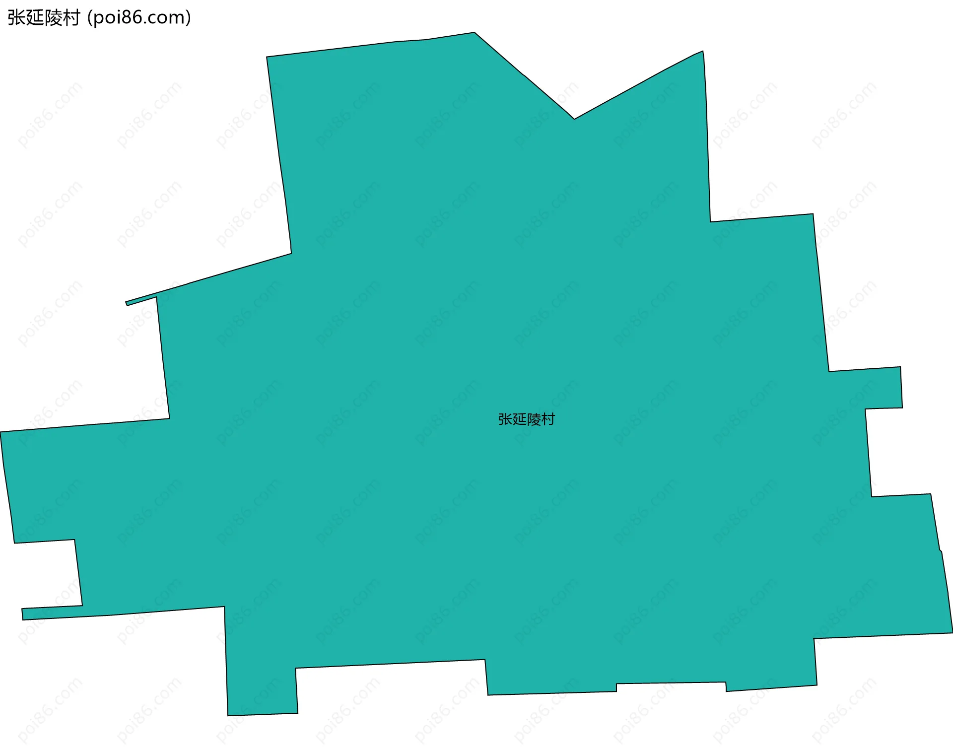 张延陵村边界地图