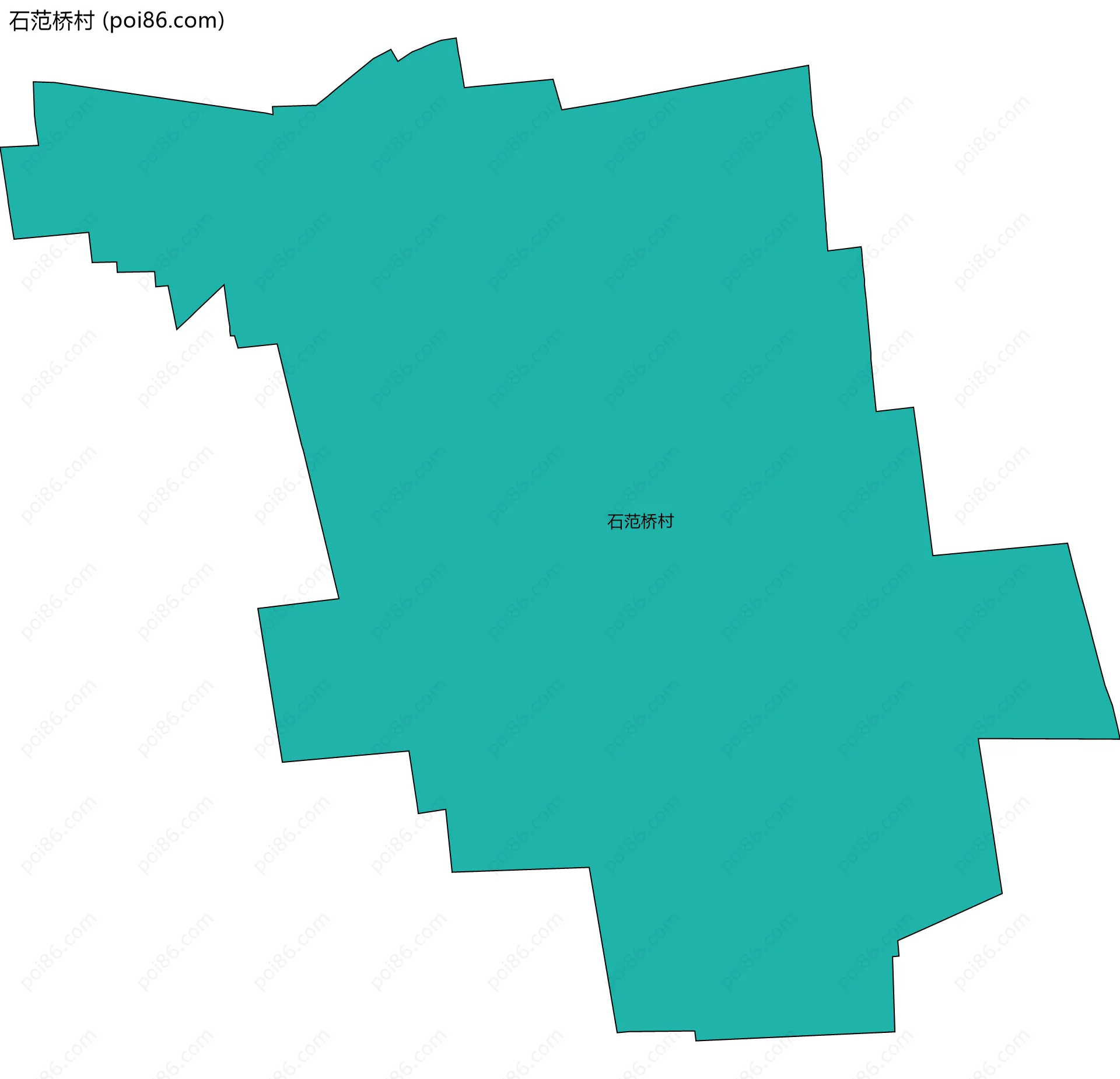 石范桥村边界地图