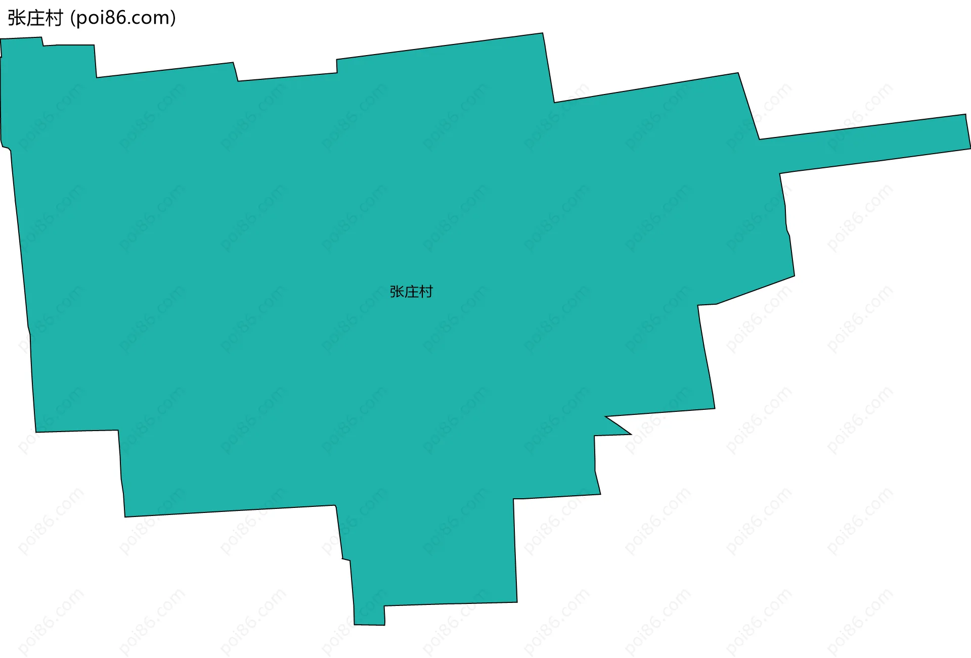 张庄村边界地图