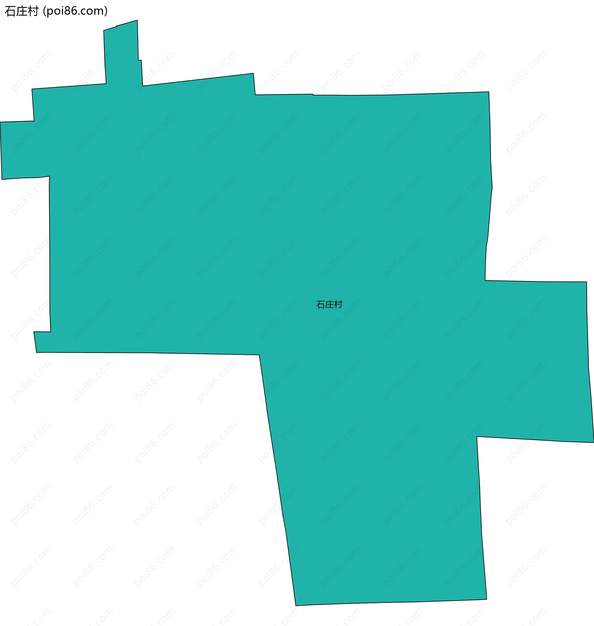 石庄村边界地图