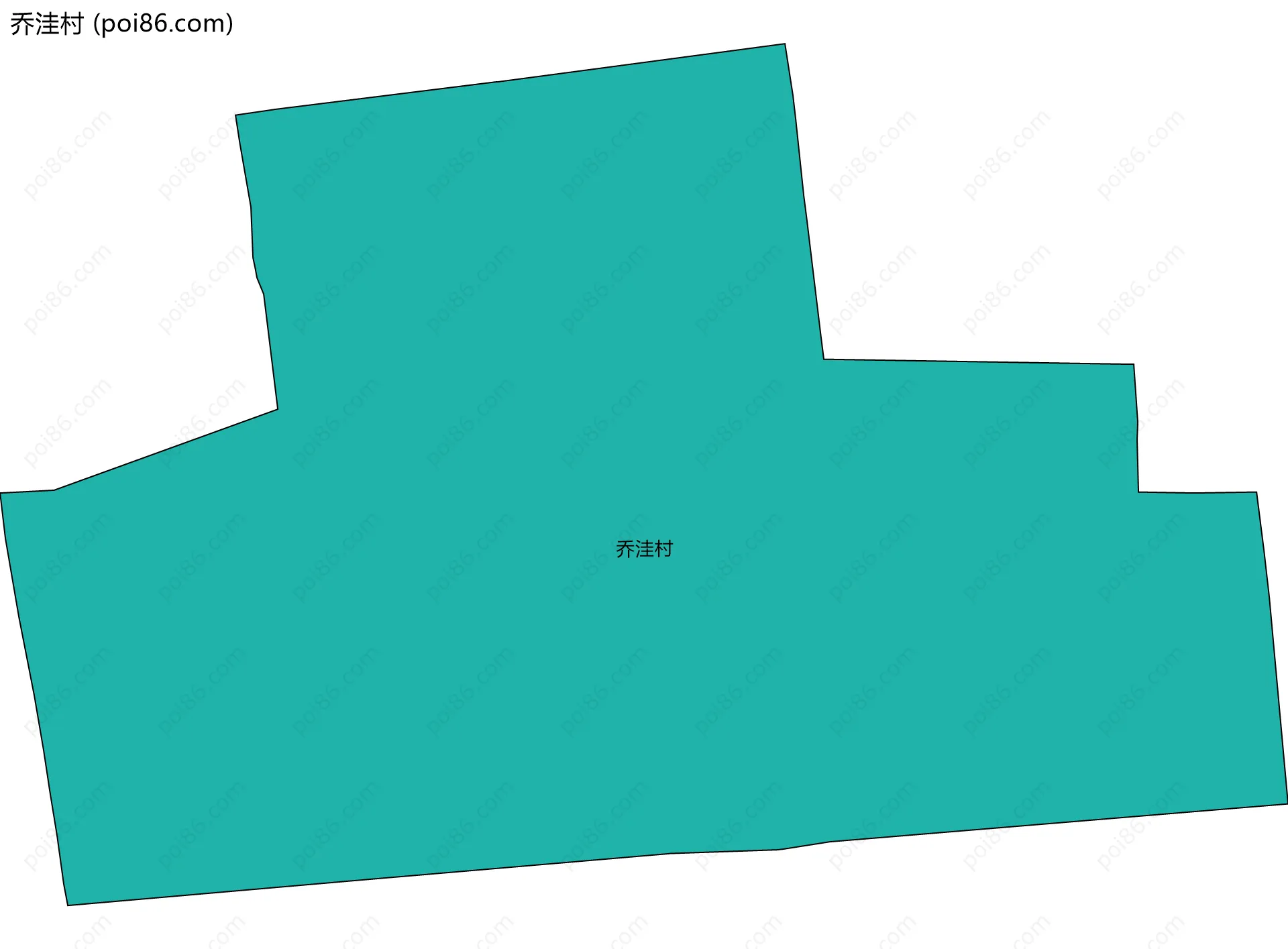 乔洼村边界地图