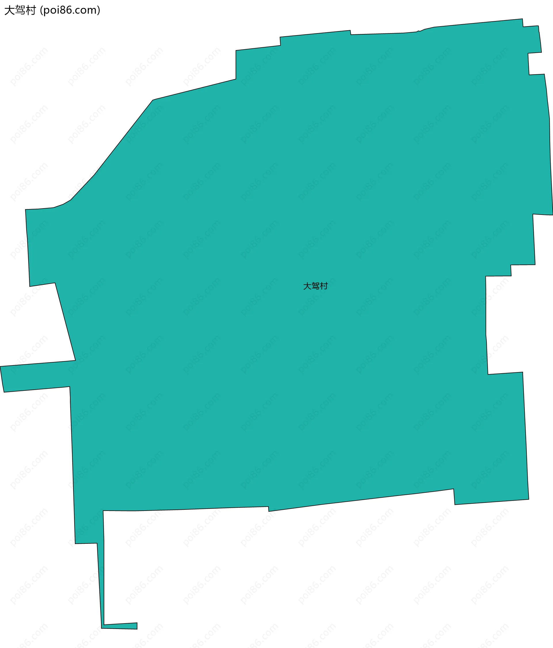大驾村边界地图