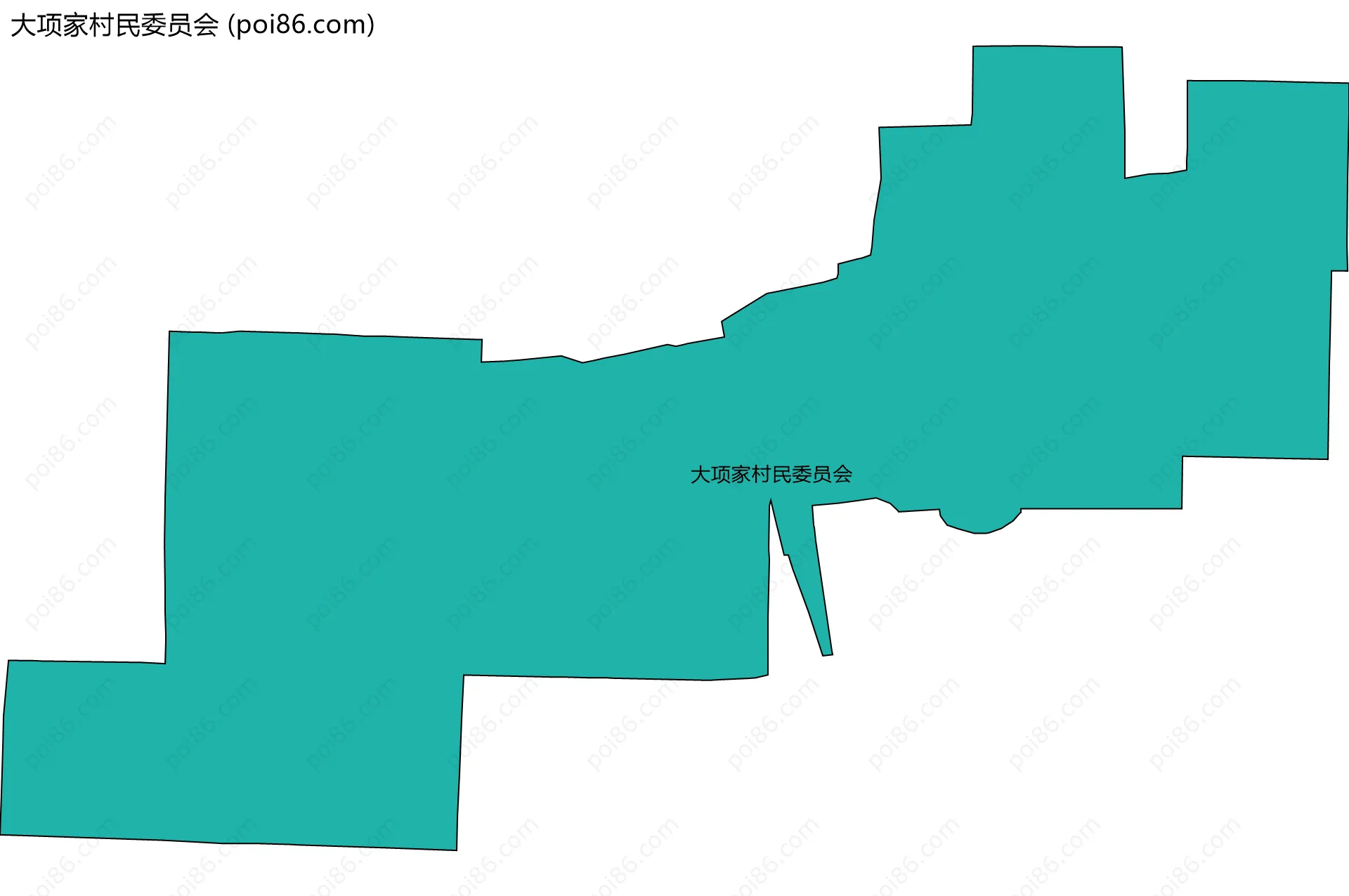 大项家村民委员会边界地图