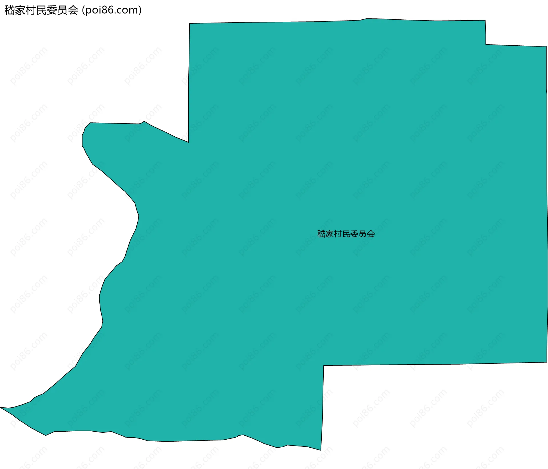 嵇家村民委员会边界地图