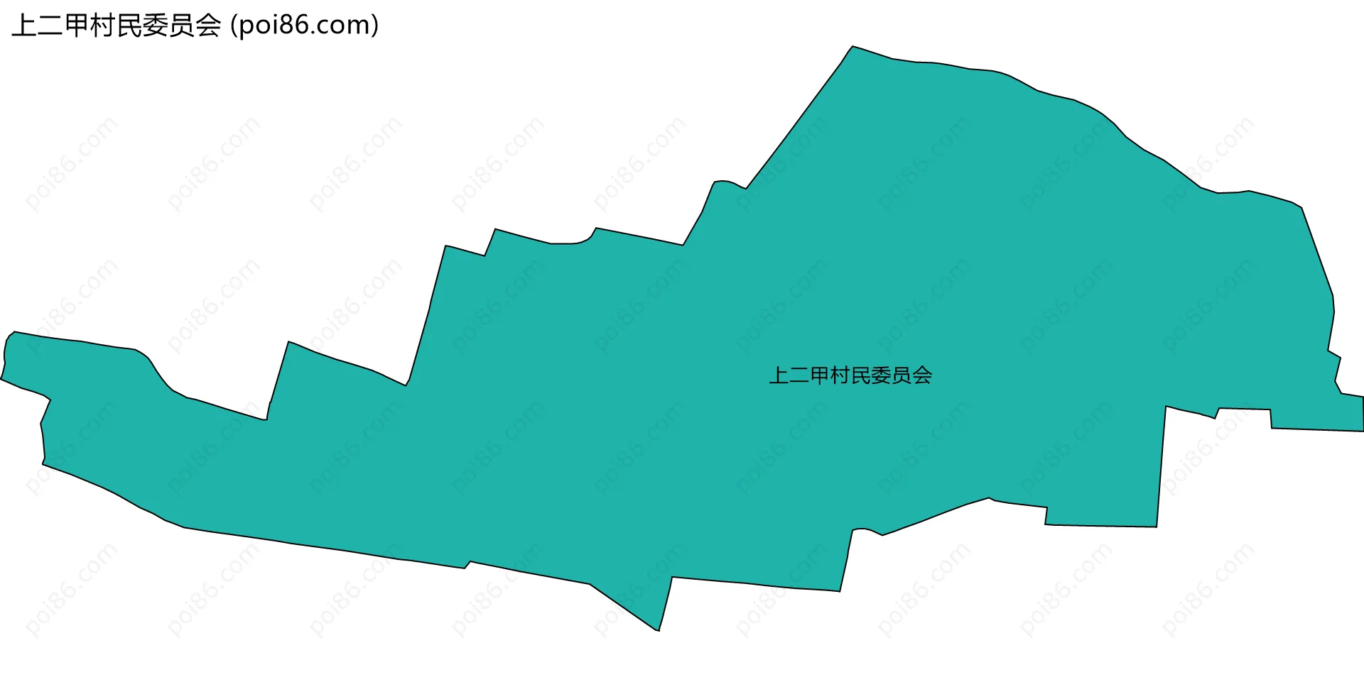 上二甲村民委员会边界地图