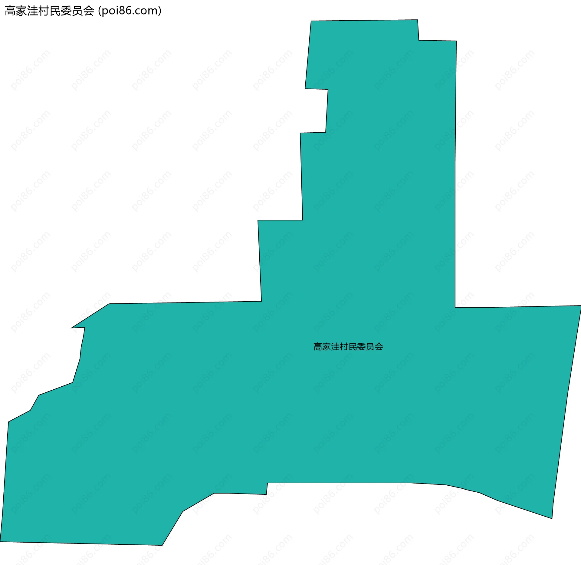 高家洼村民委员会边界地图