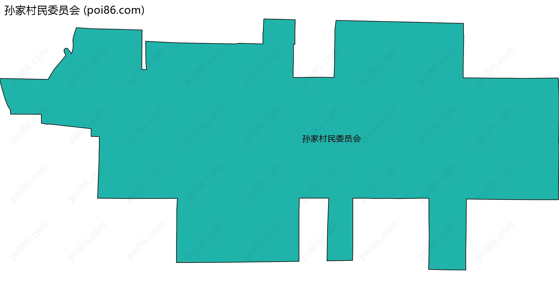 孙家村民委员会边界地图