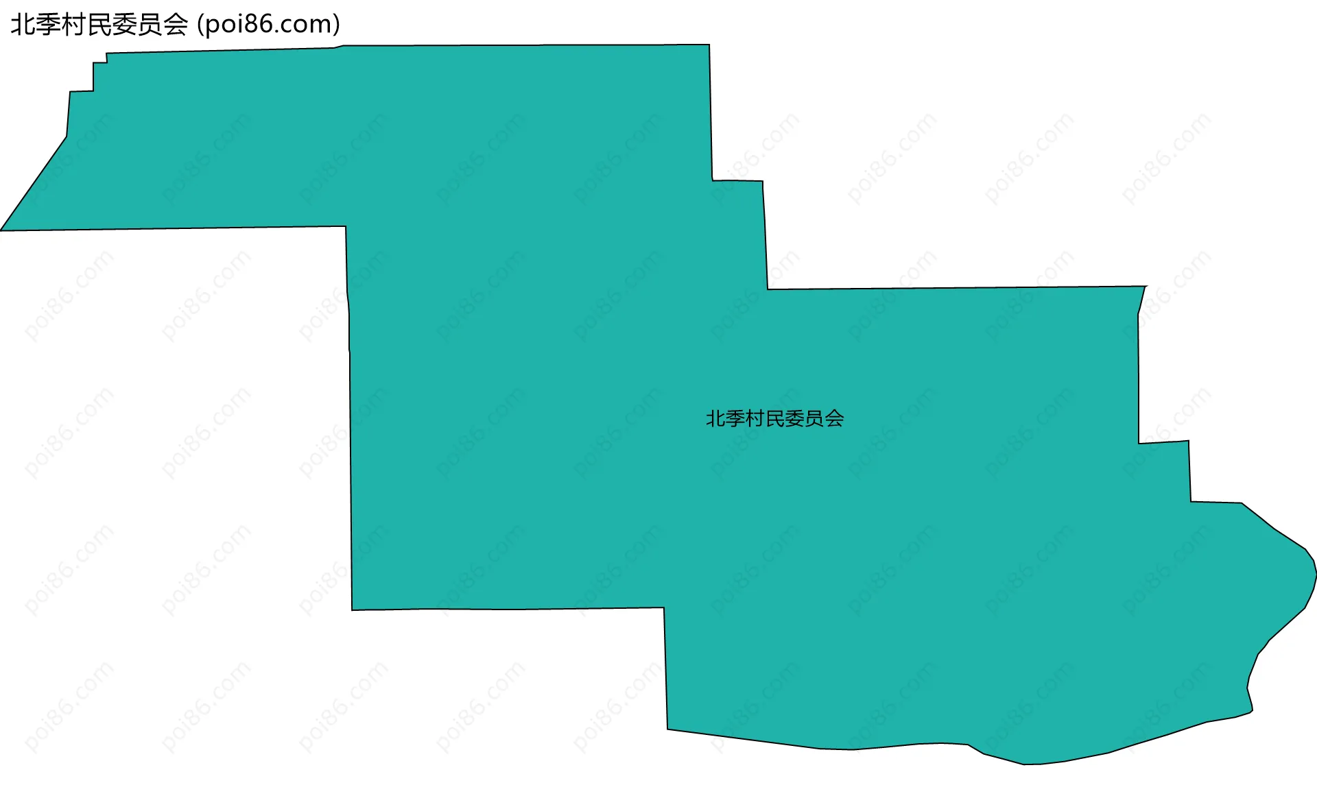北季村民委员会边界地图