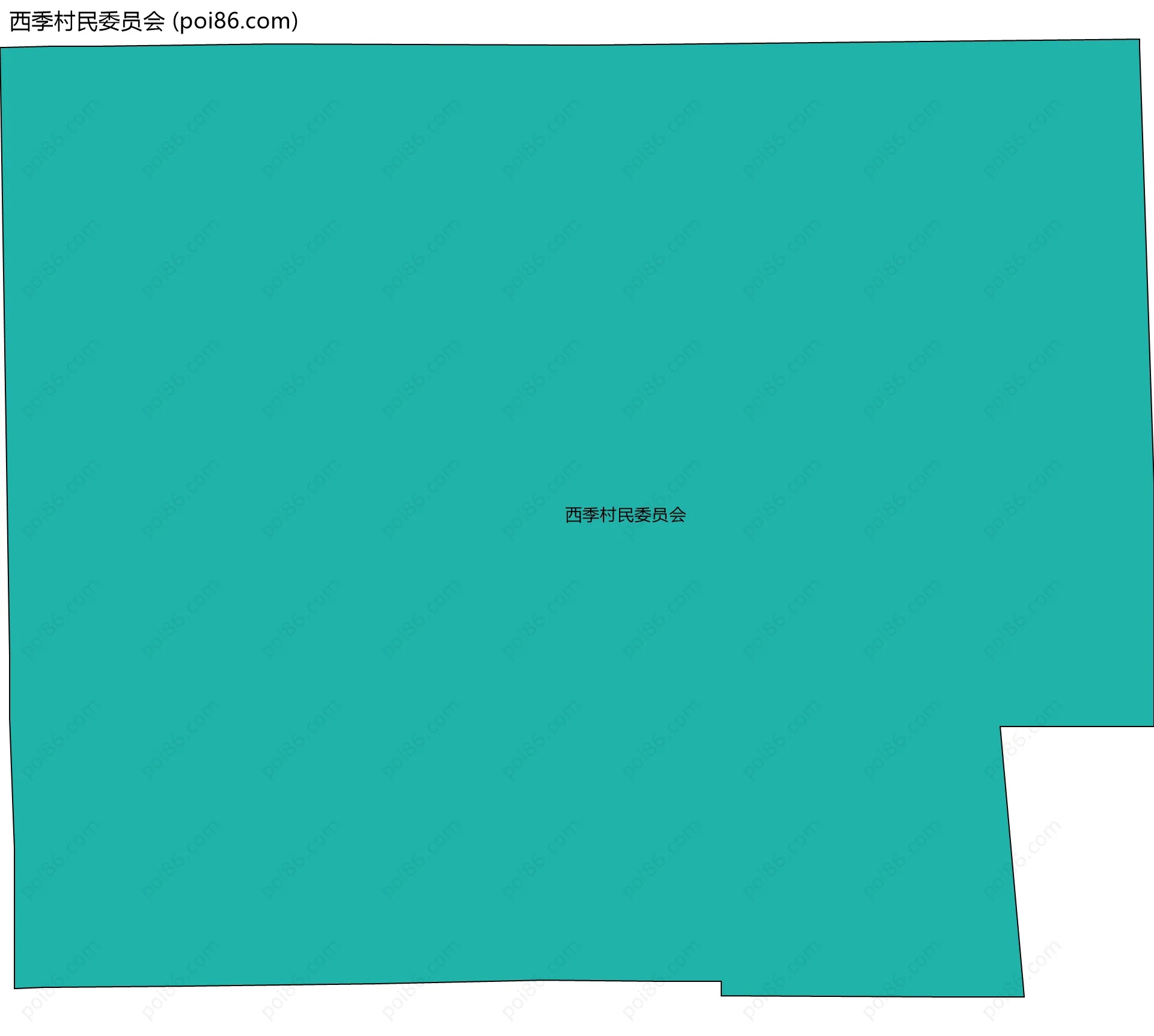 西季村民委员会边界地图