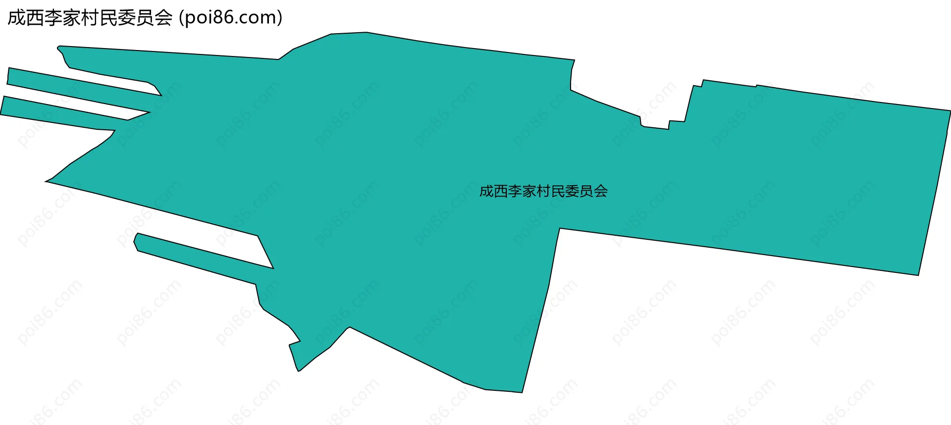 成西李家村民委员会边界地图