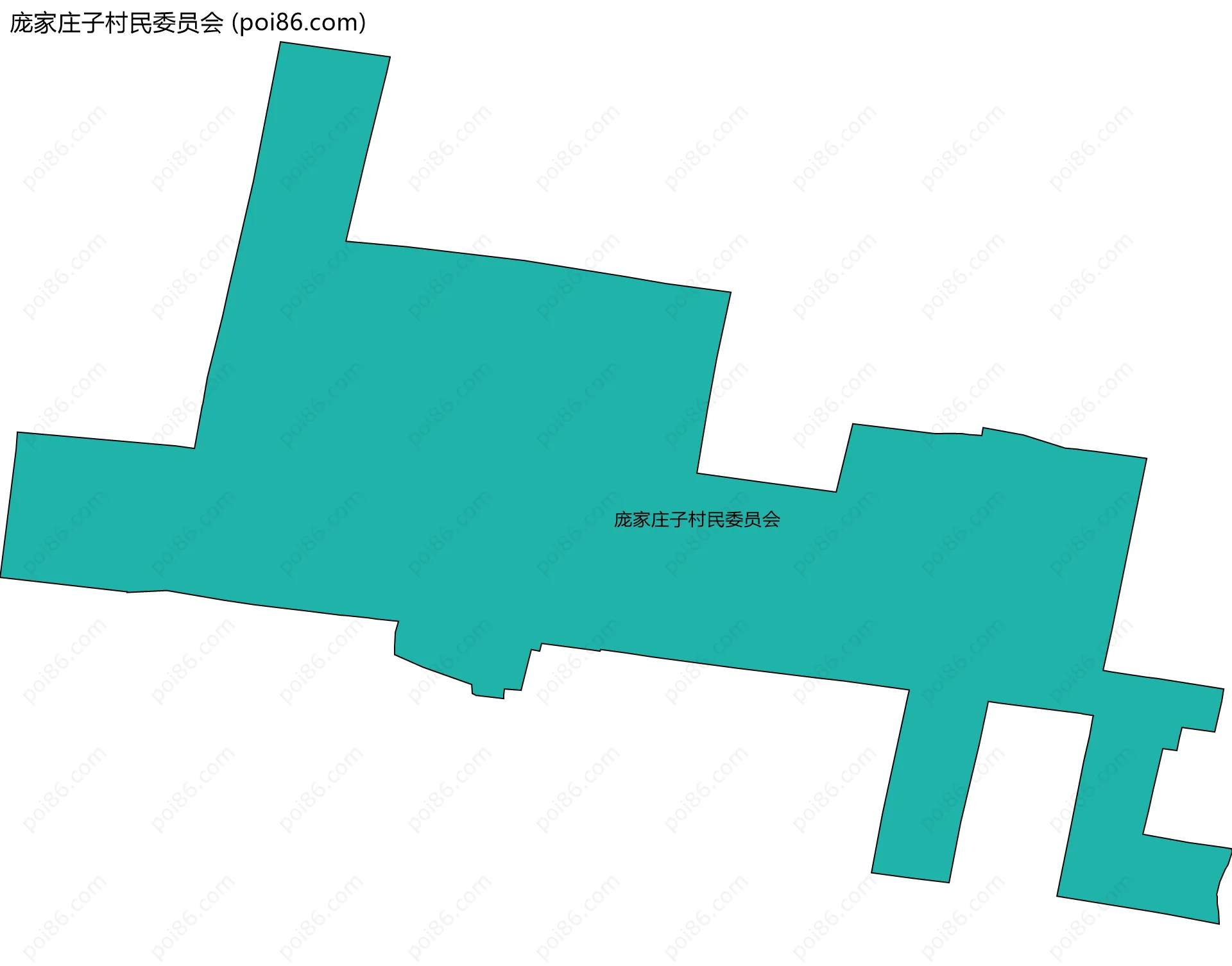 庞家庄子村民委员会边界地图