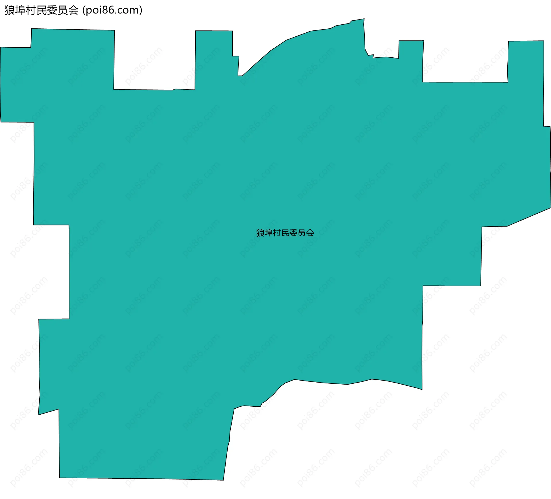 狼埠村民委员会边界地图