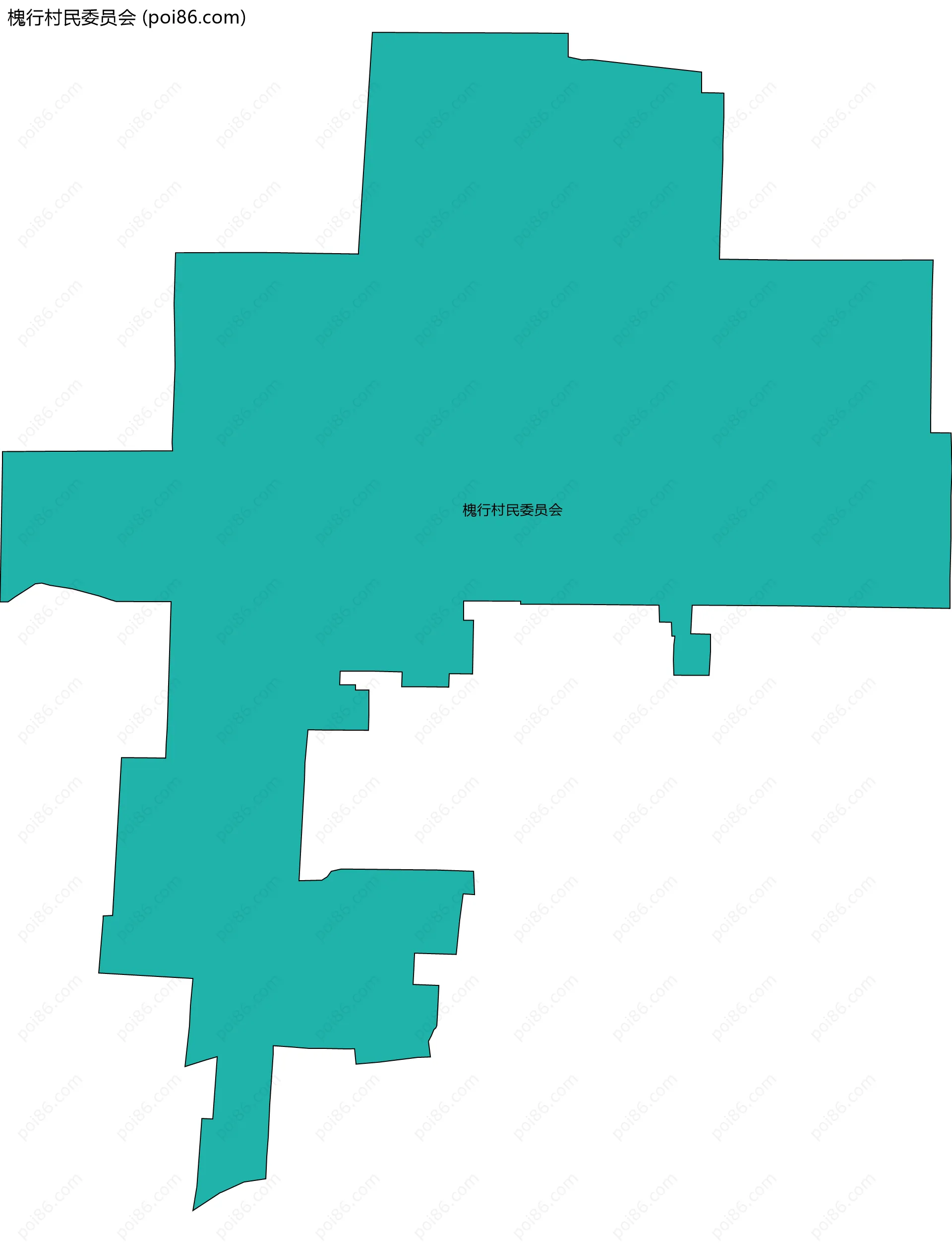 槐行村民委员会边界地图