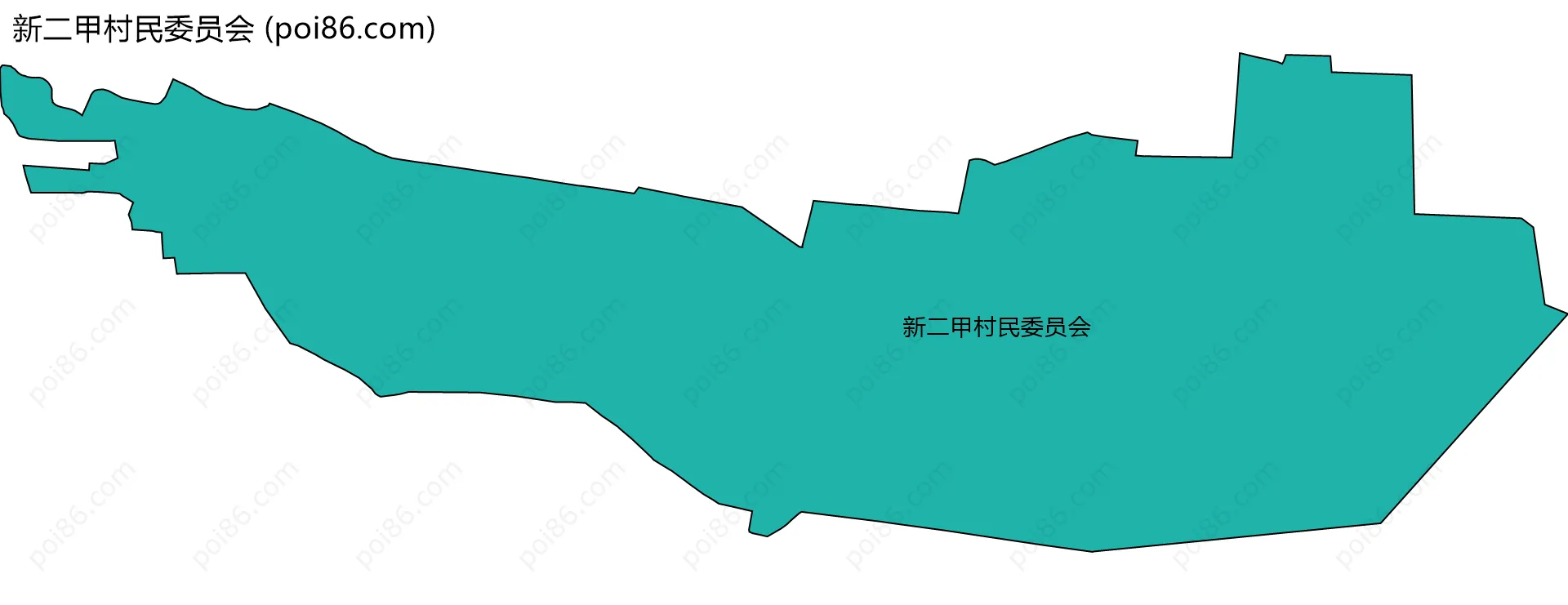 新二甲村民委员会边界地图