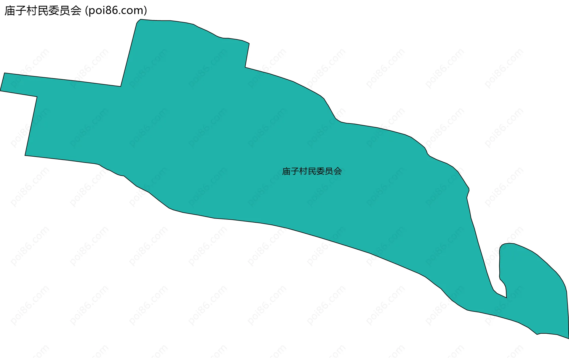 庙子村民委员会边界地图