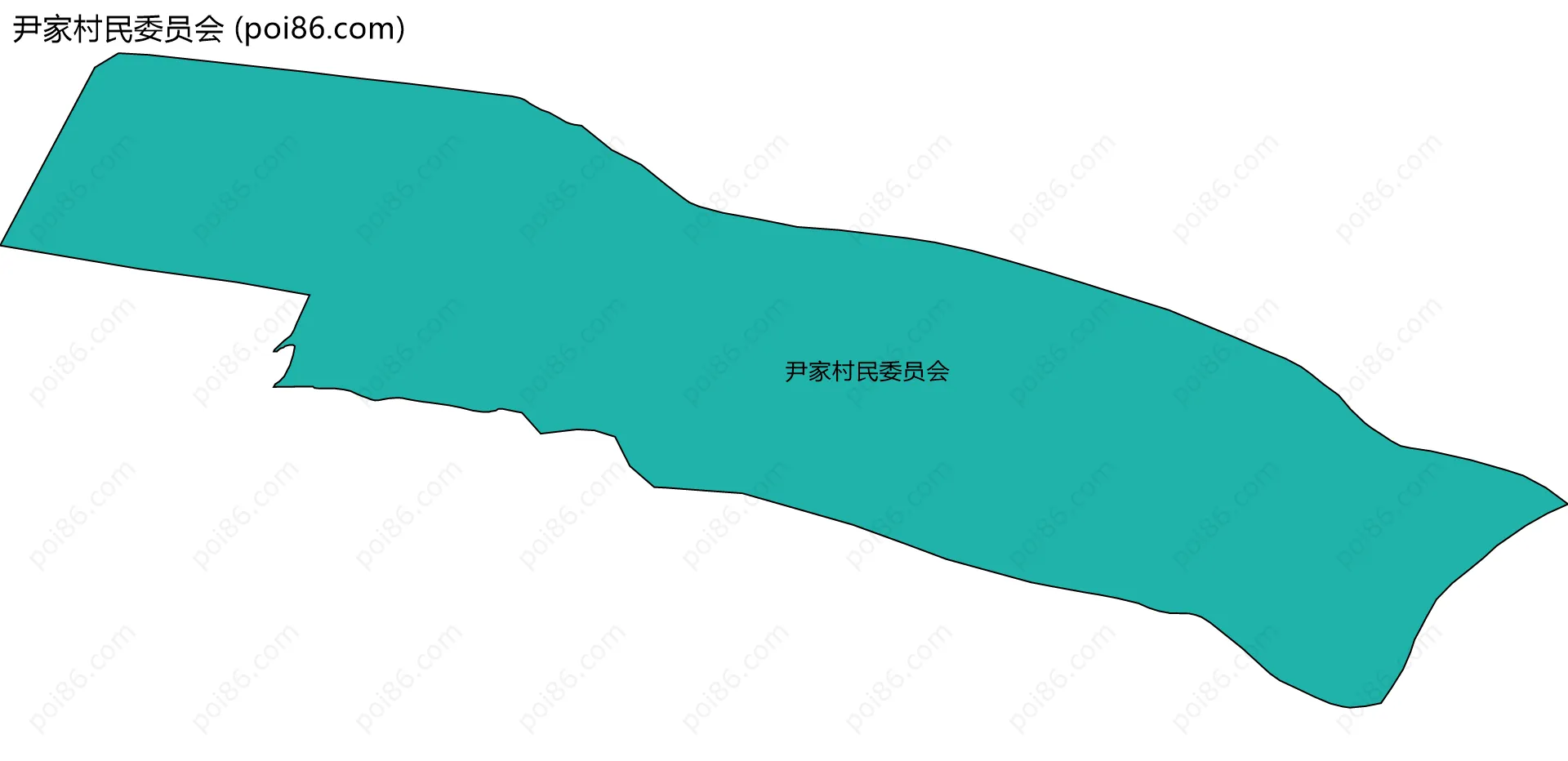 尹家村民委员会边界地图