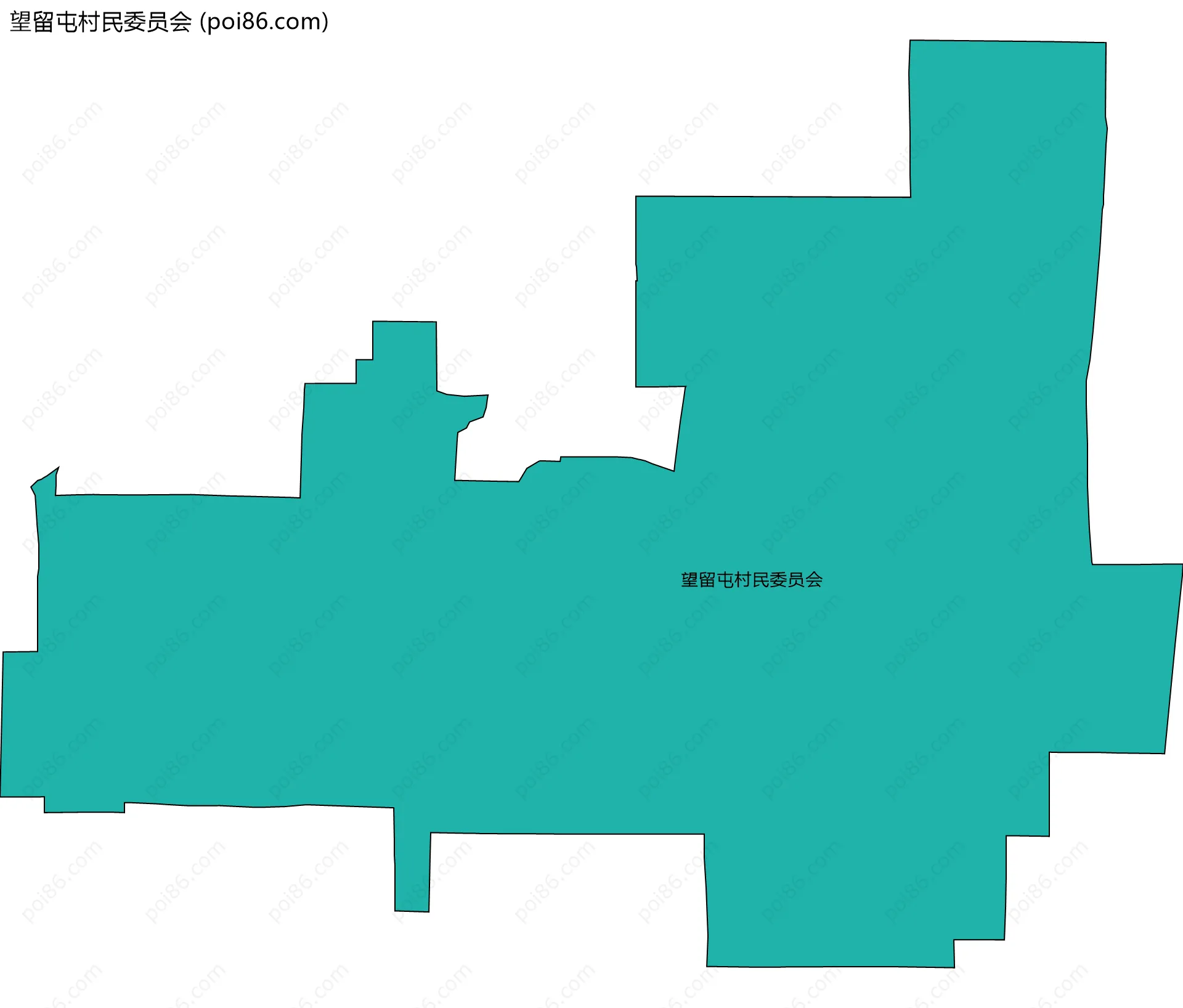 望留屯村民委员会边界地图