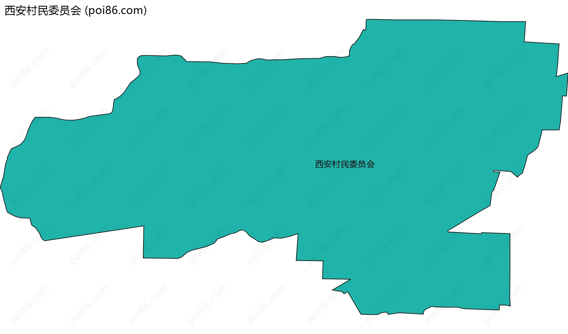 西安村民委员会边界地图