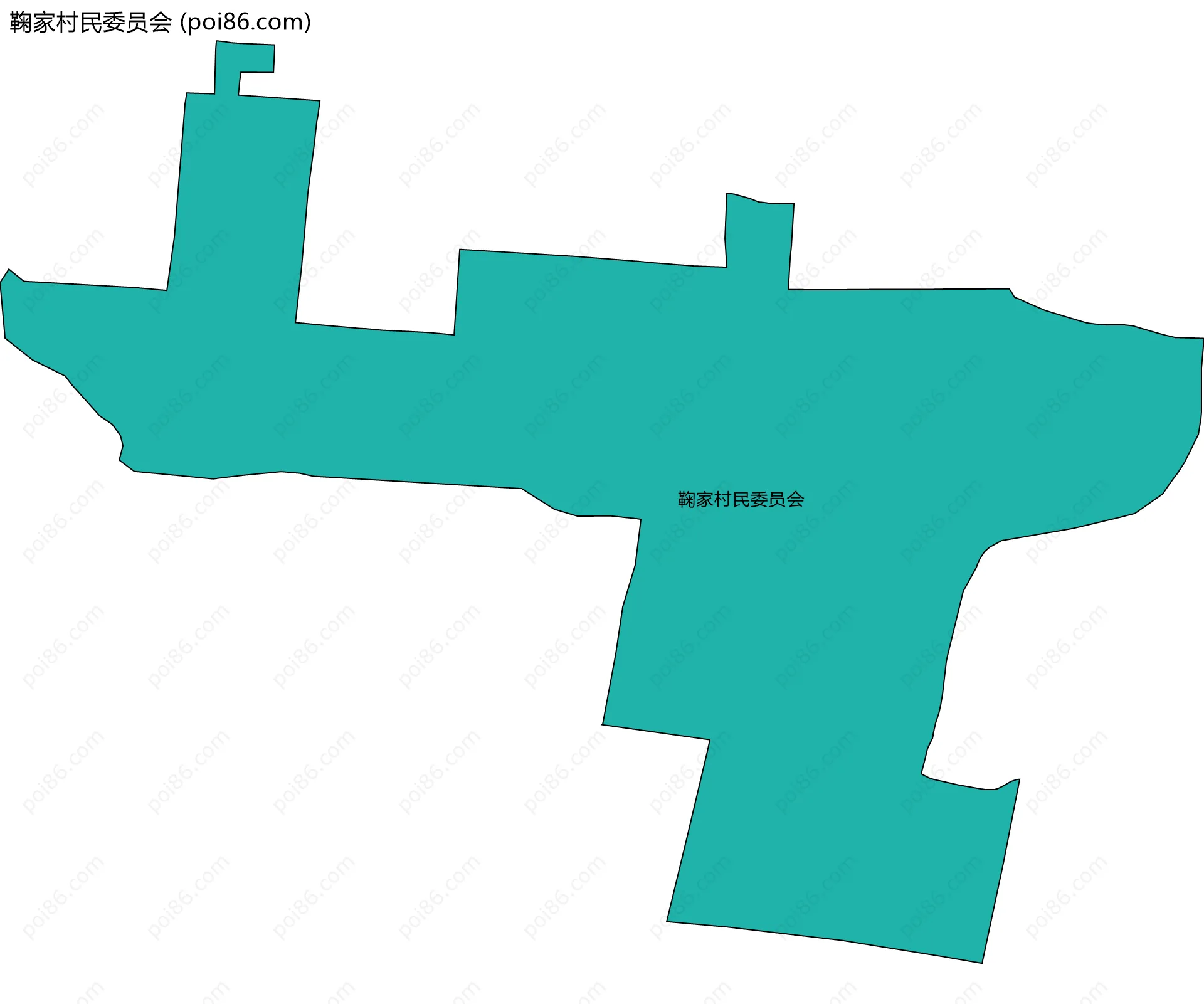 鞠家村民委员会边界地图