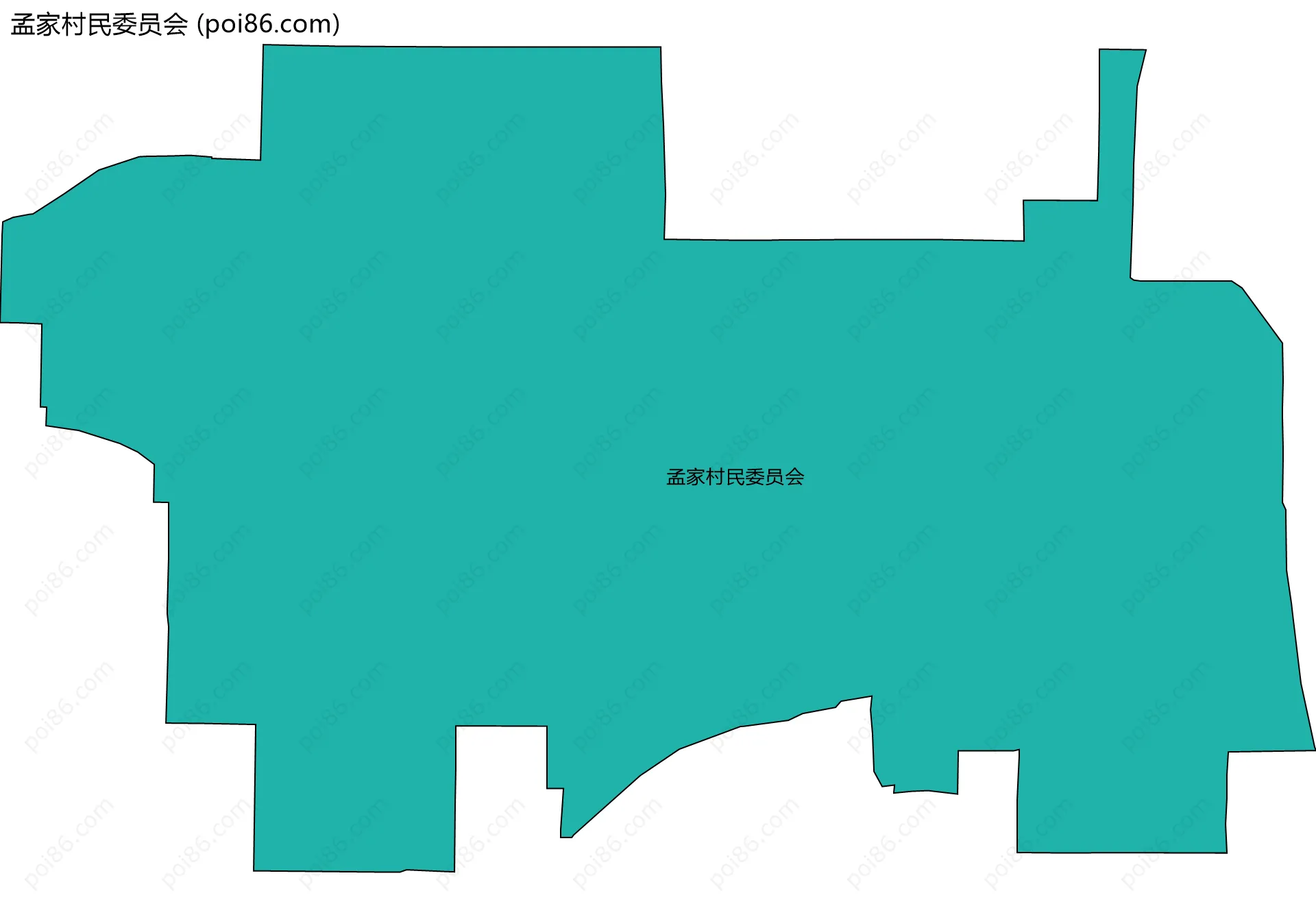 孟家村民委员会边界地图