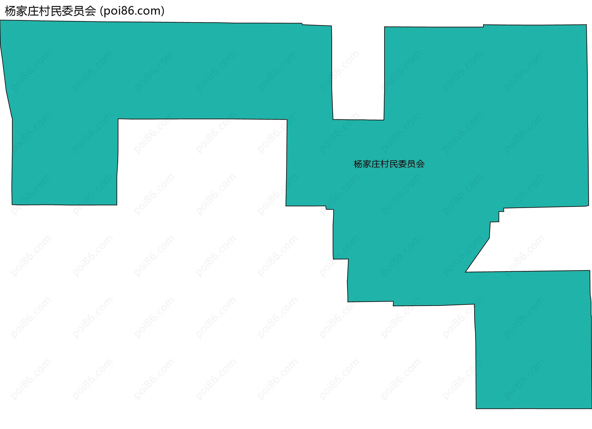 杨家庄村民委员会边界地图