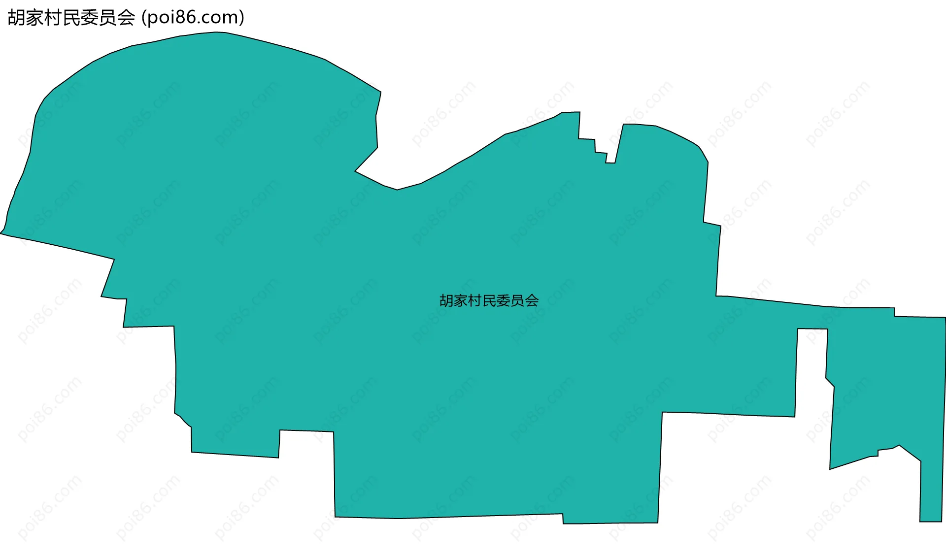 胡家村民委员会边界地图