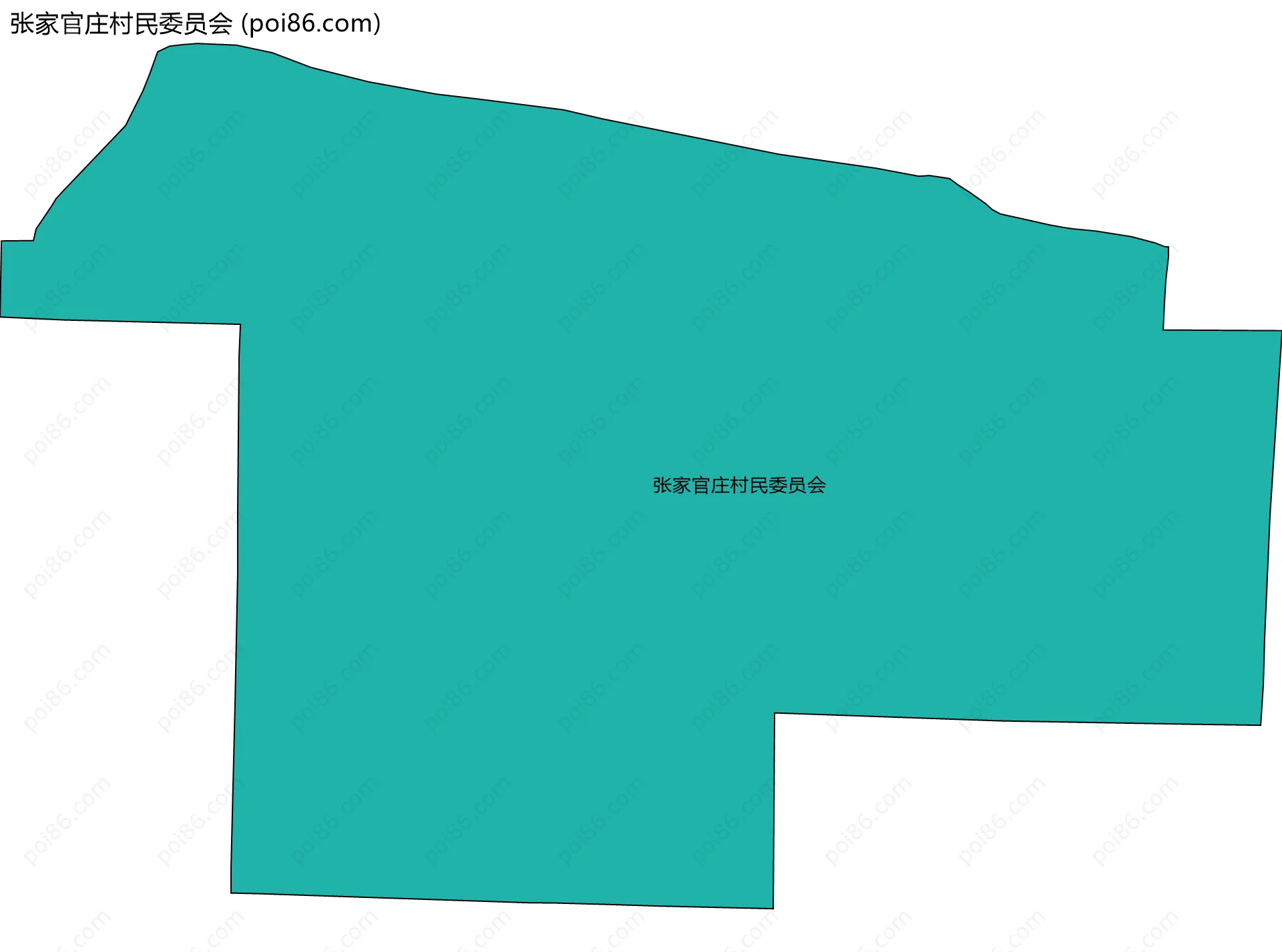 张家官庄村民委员会边界地图