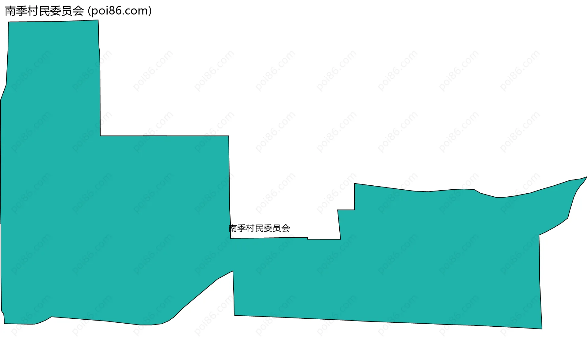 南季村民委员会边界地图