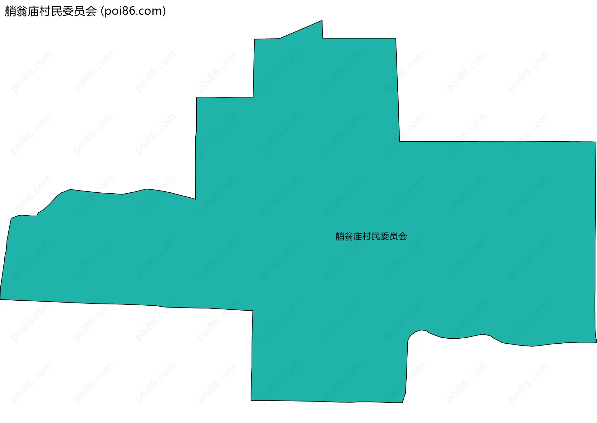 艄翁庙村民委员会边界地图