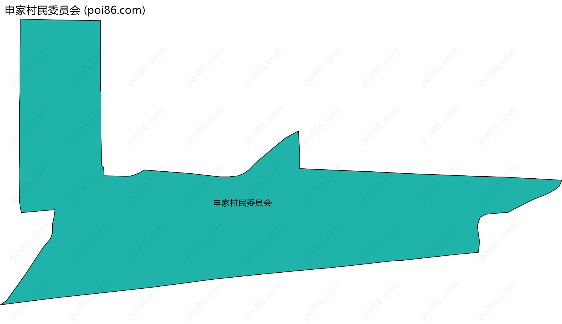 申家村民委员会边界地图