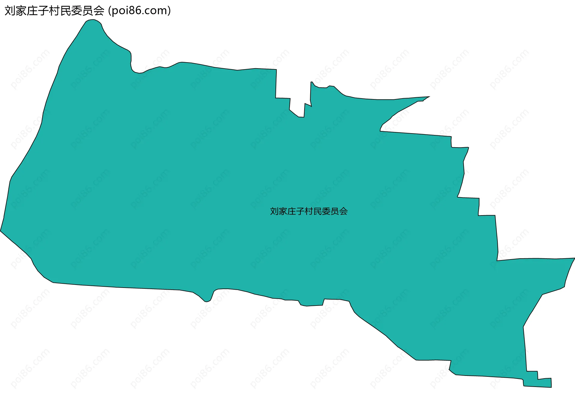 刘家庄子村民委员会边界地图