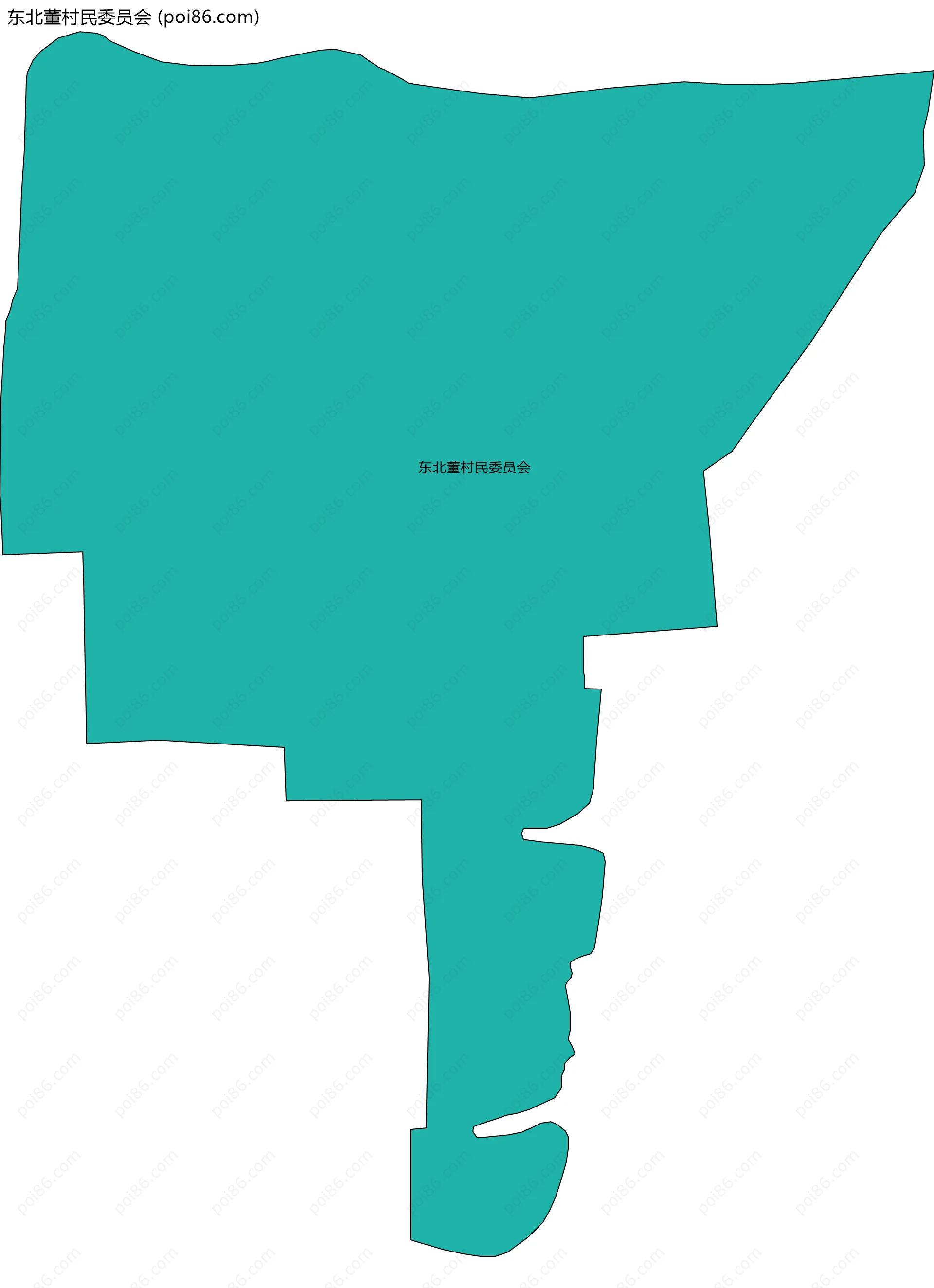 东北董村民委员会边界地图