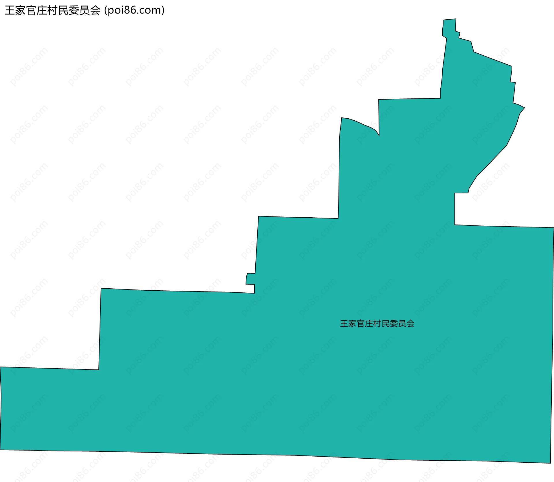 王家官庄村民委员会边界地图
