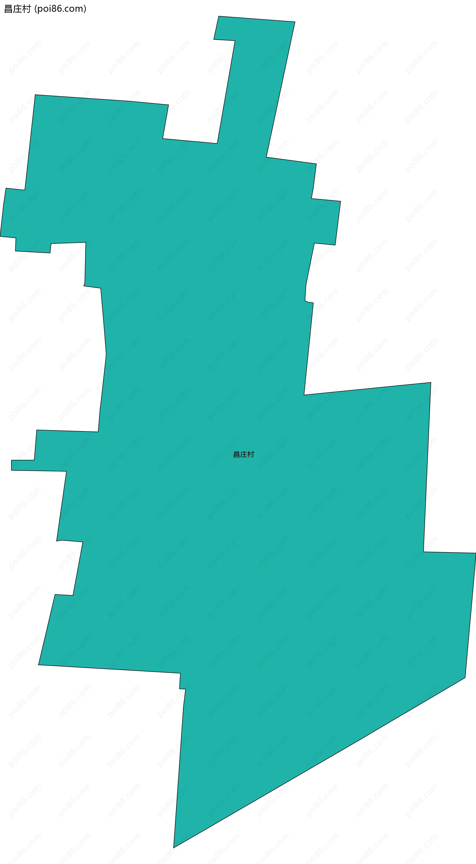 昌庄村边界地图
