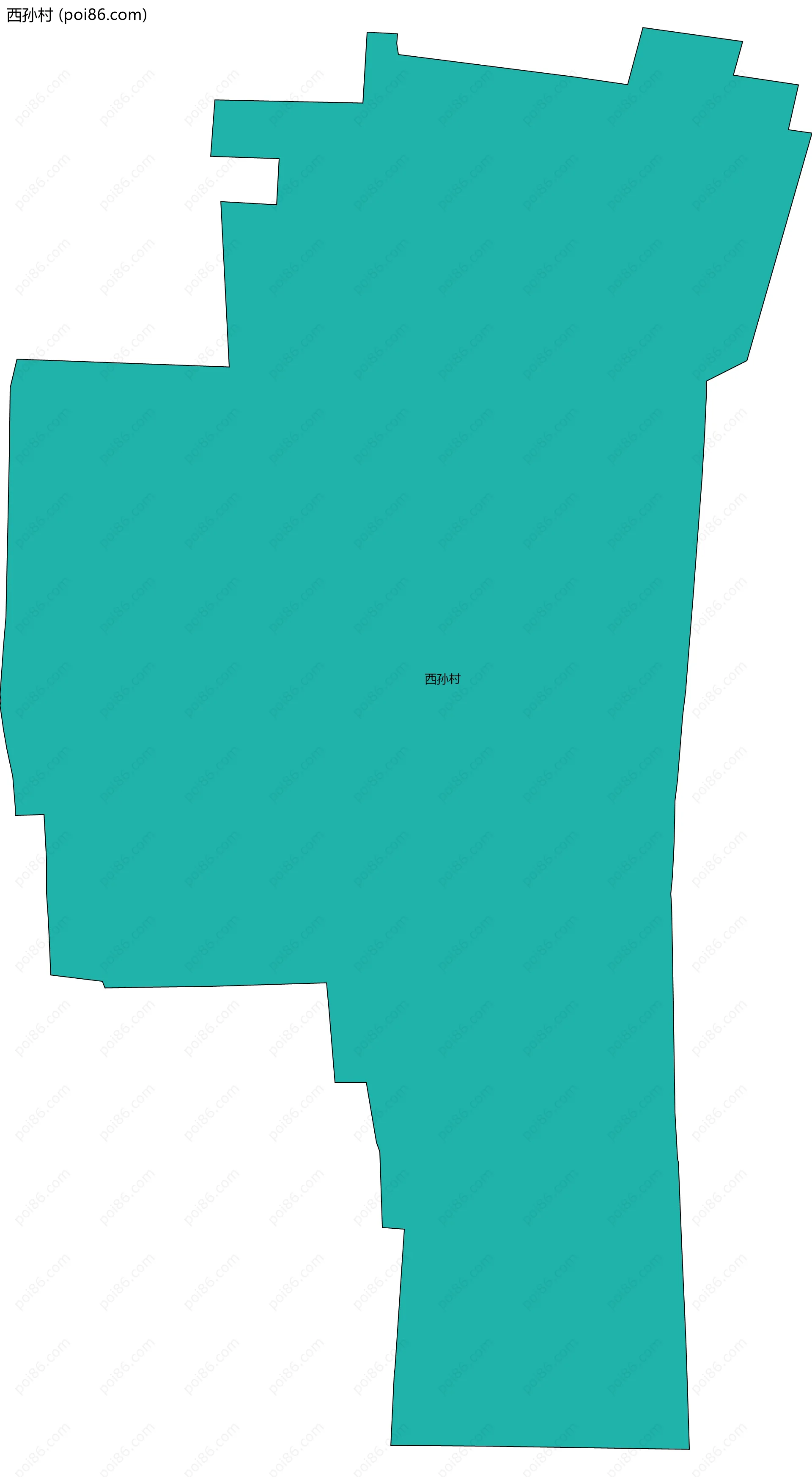 西孙村边界地图