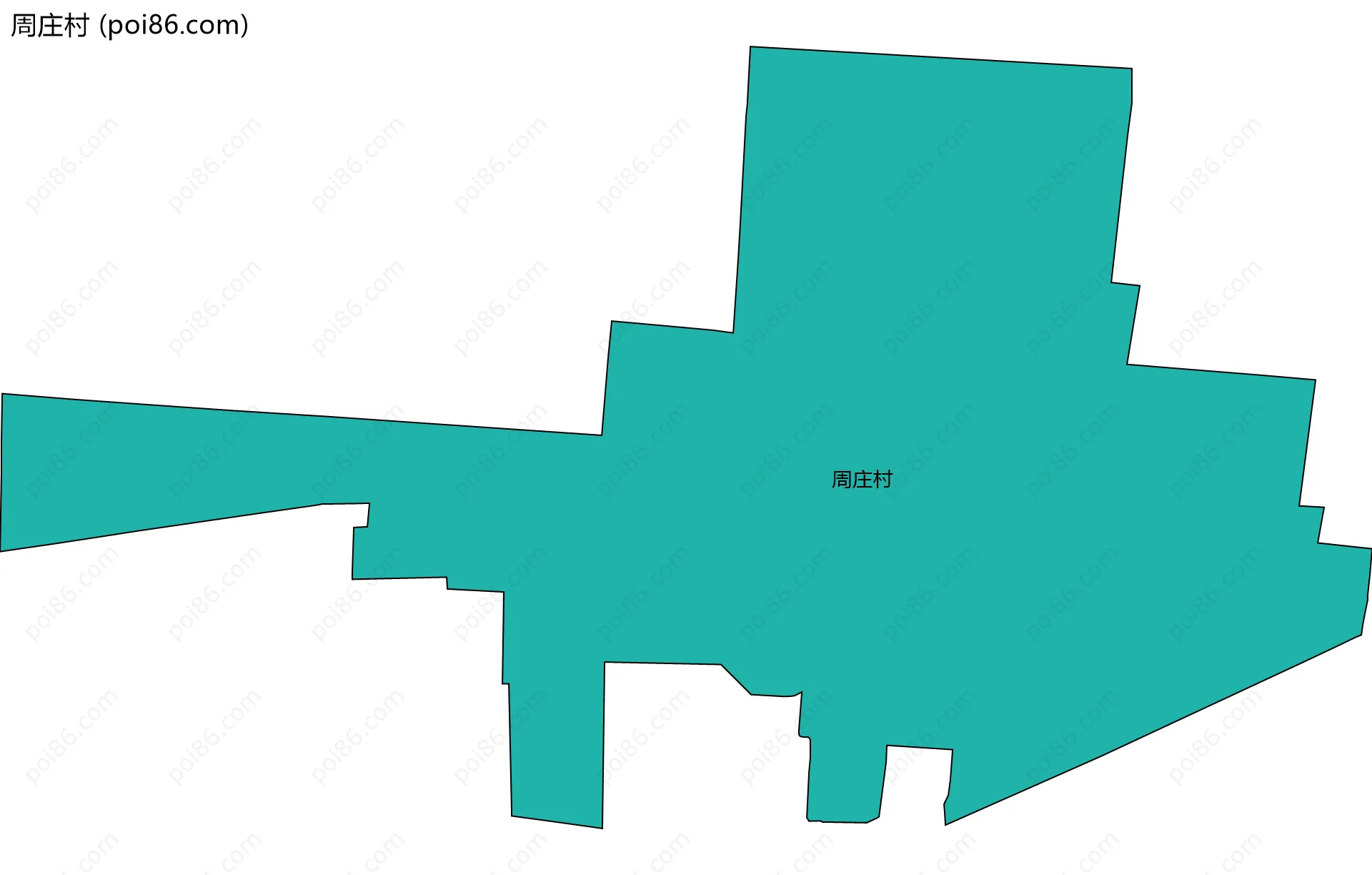 周庄村边界地图