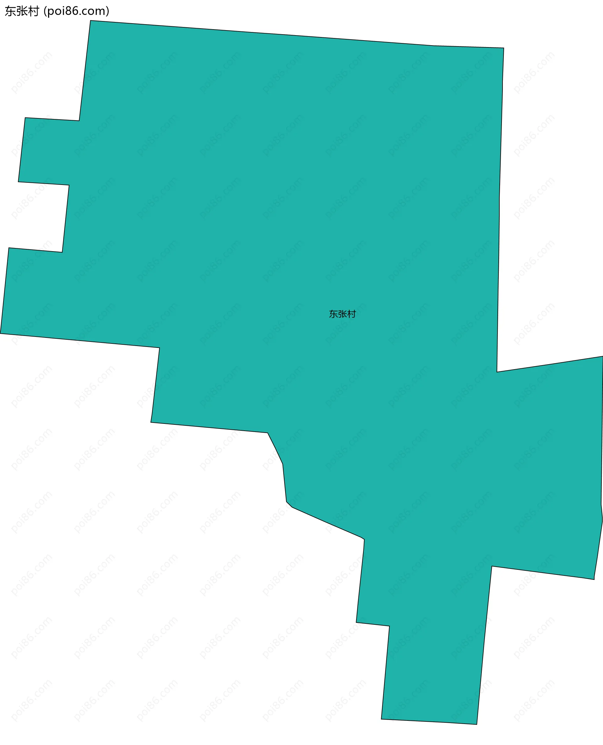 东张村边界地图