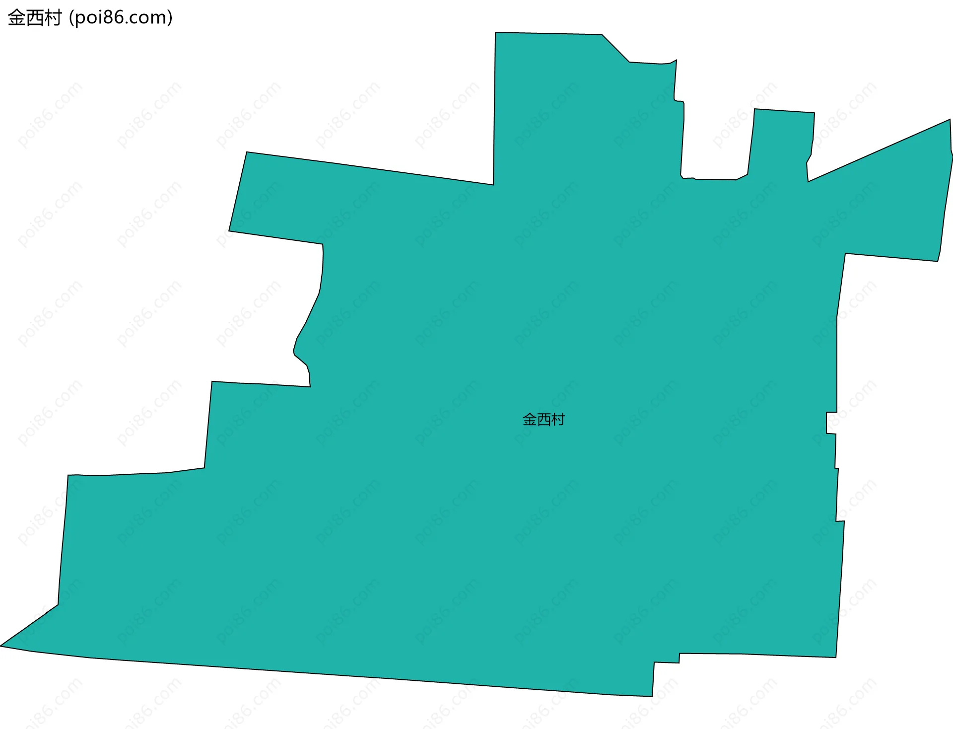 金西村边界地图