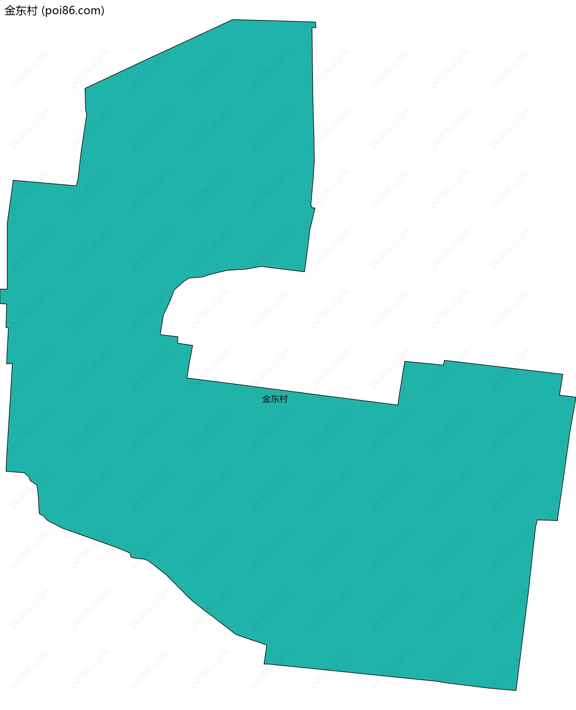 金东村边界地图