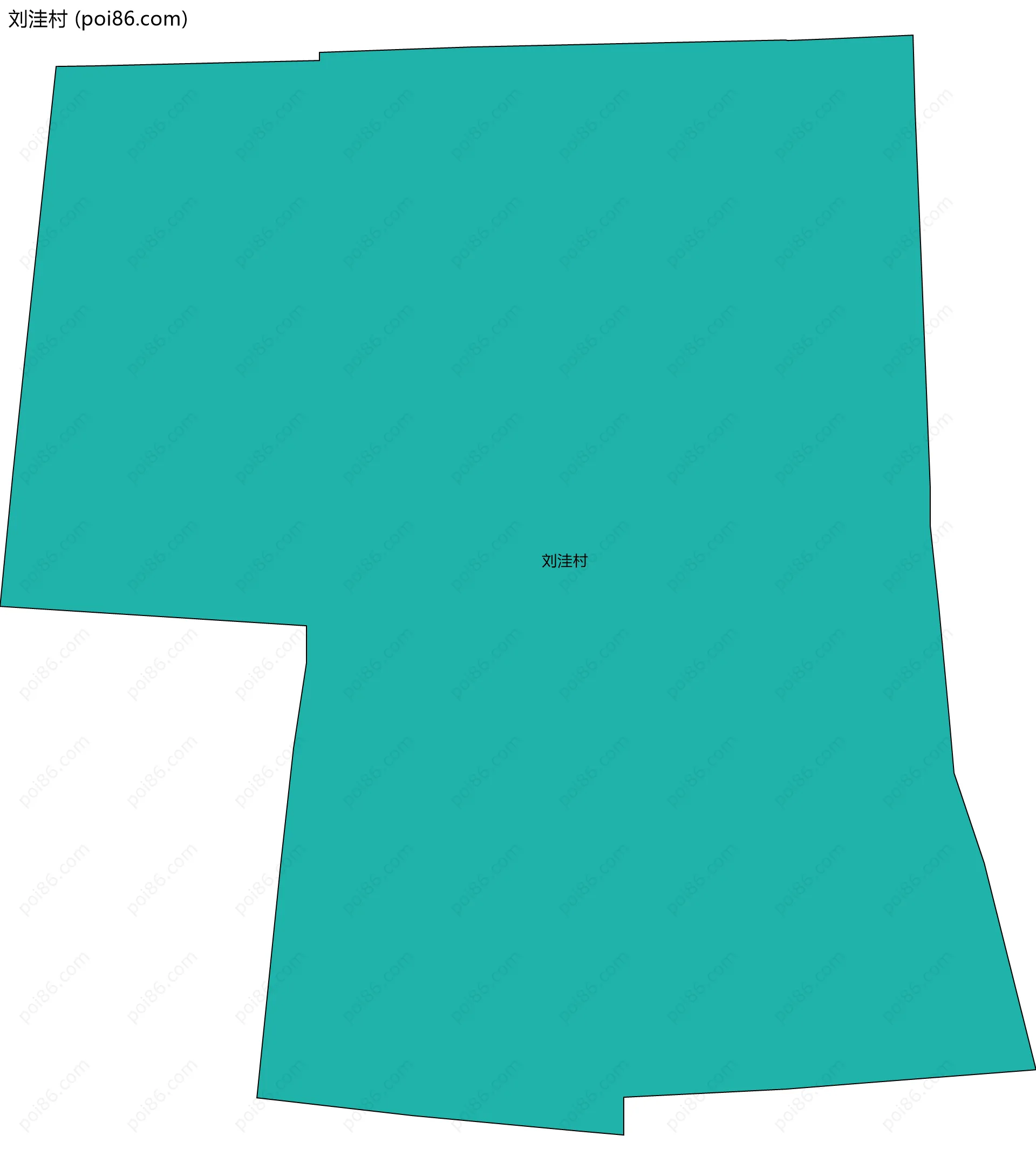 刘洼村边界地图