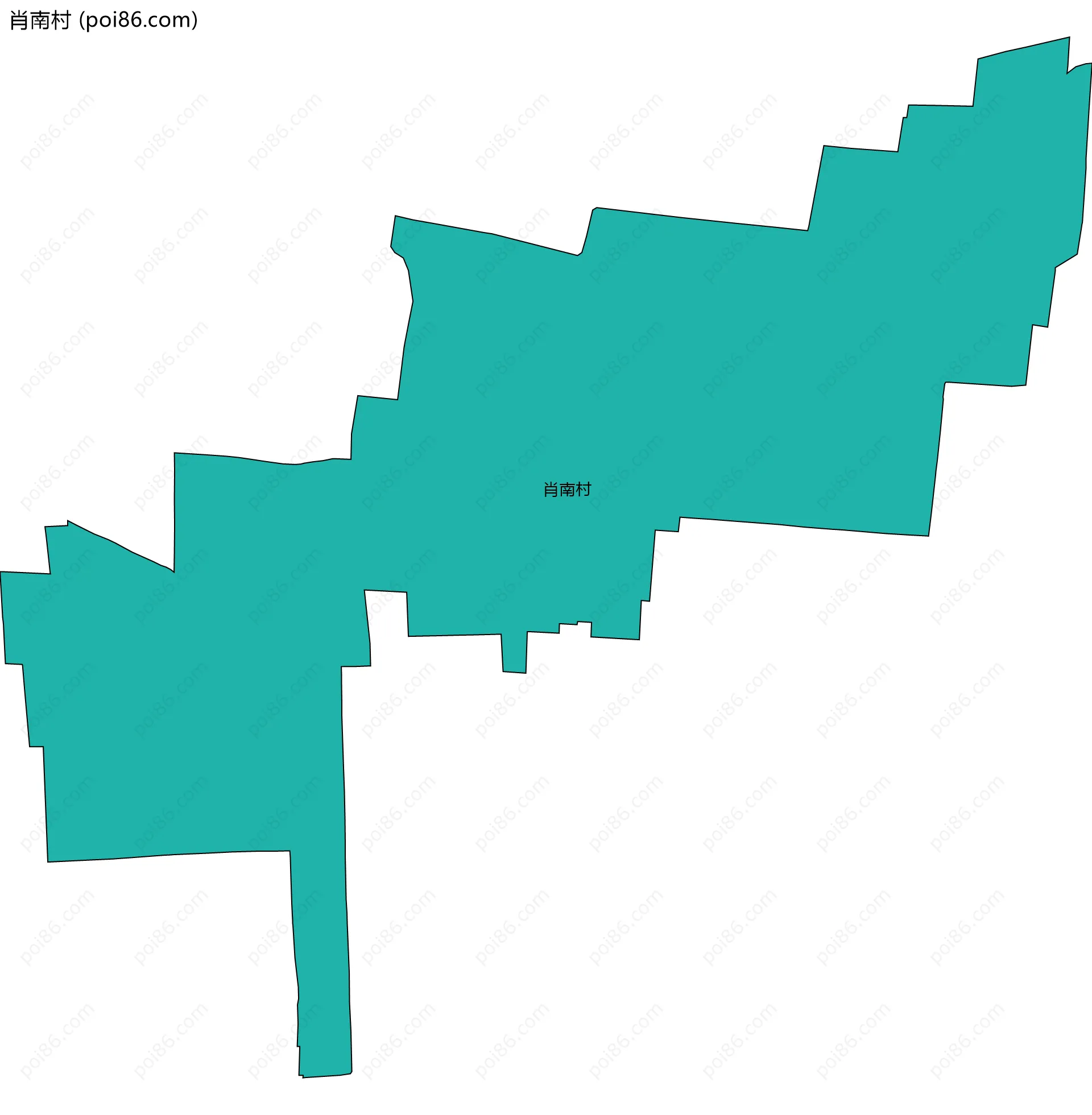 肖南村边界地图