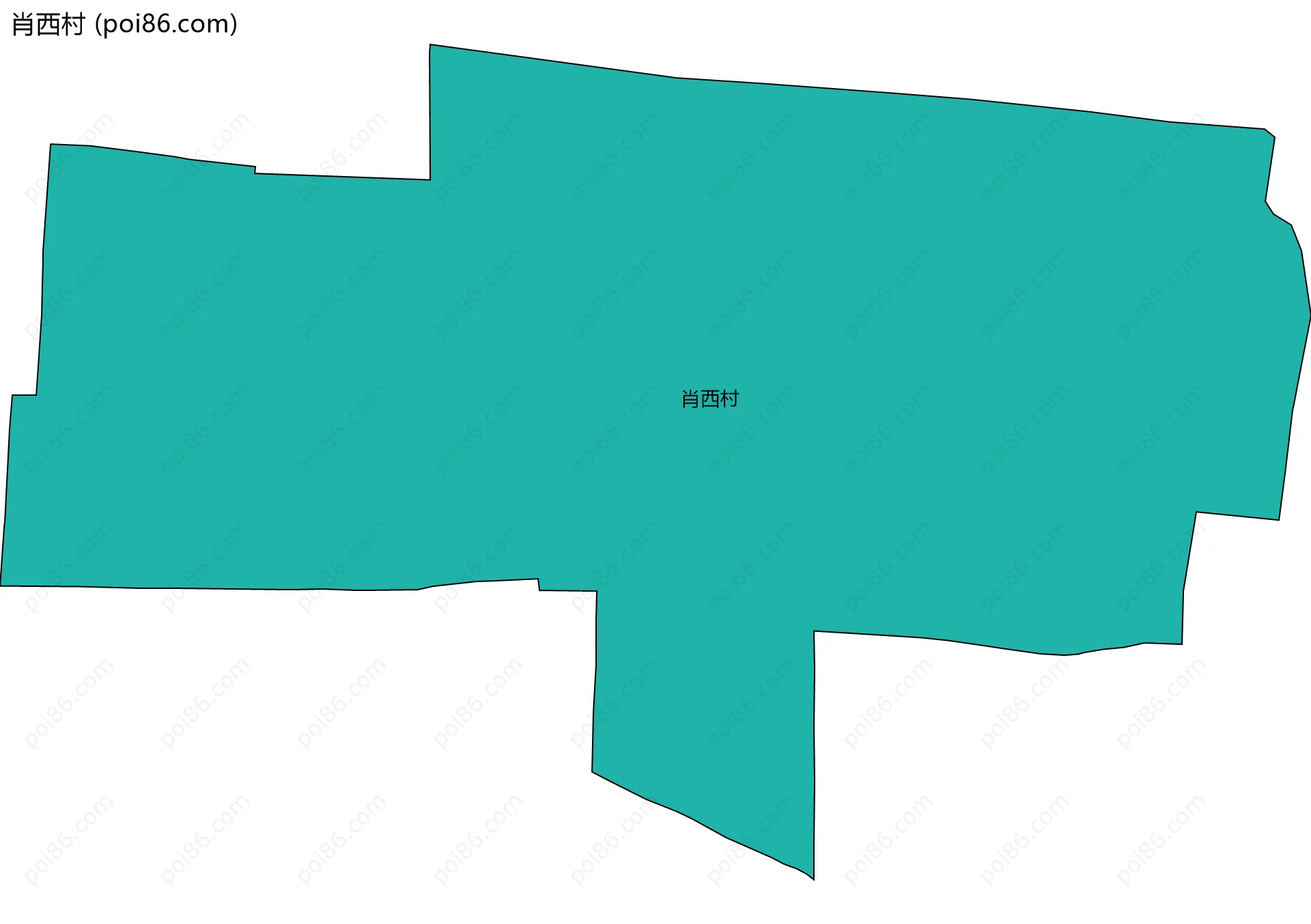 肖西村边界地图