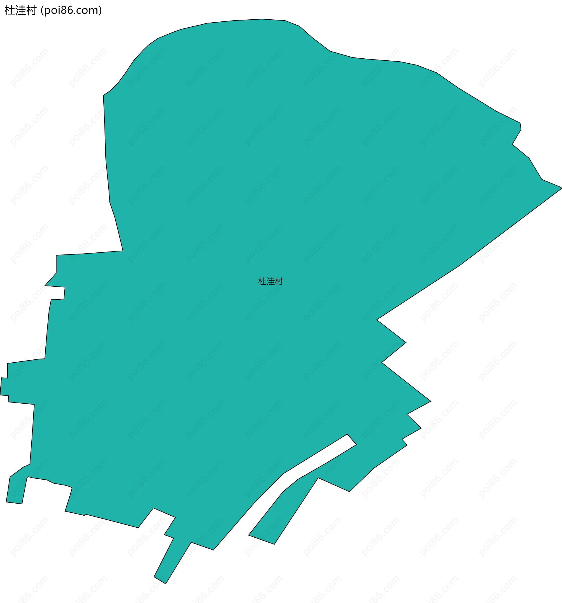 杜洼村边界地图