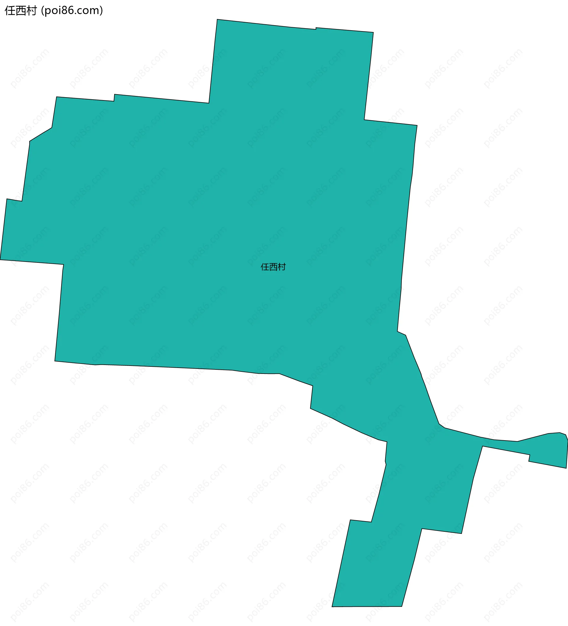 任西村边界地图