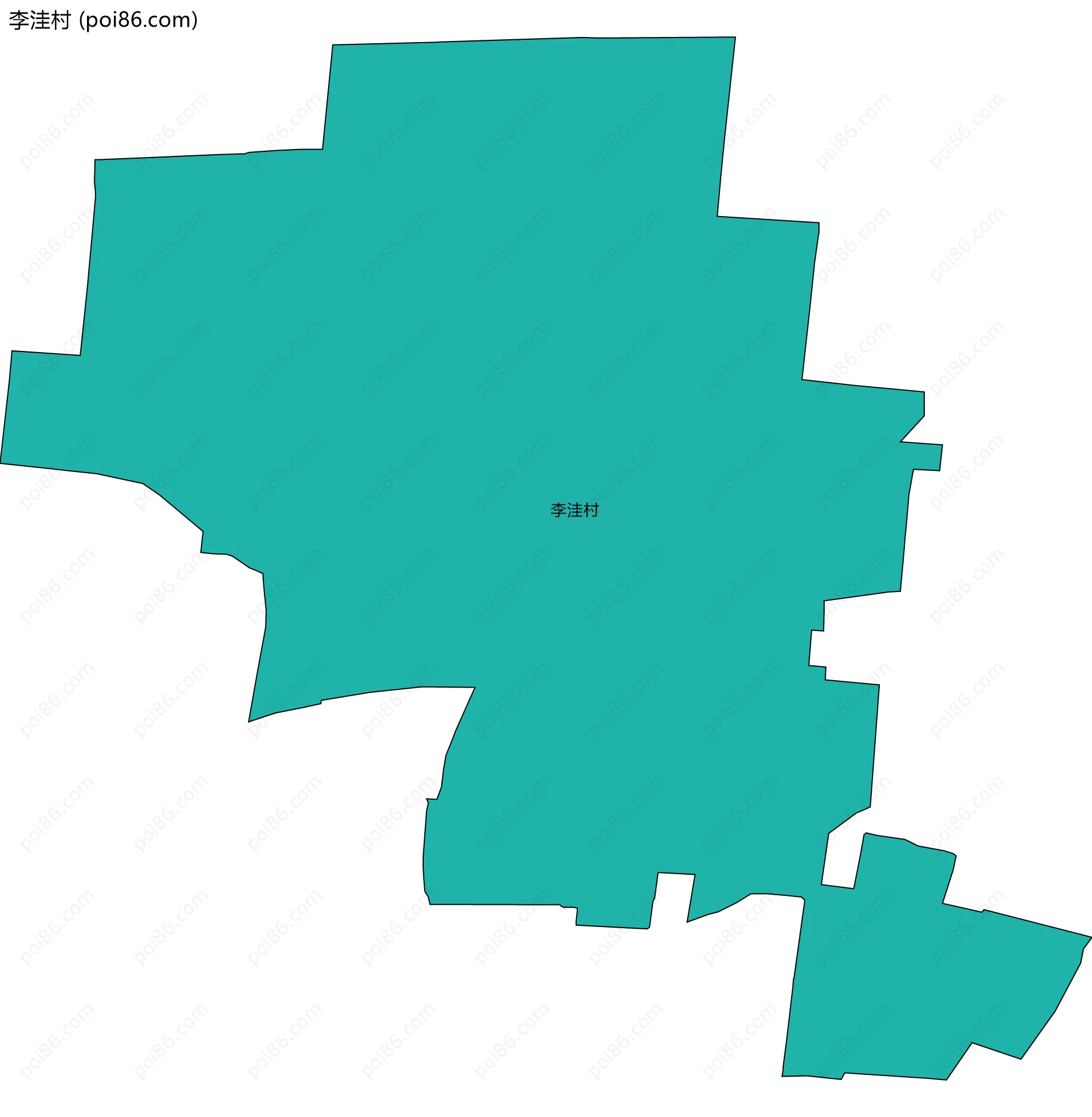 李洼村边界地图