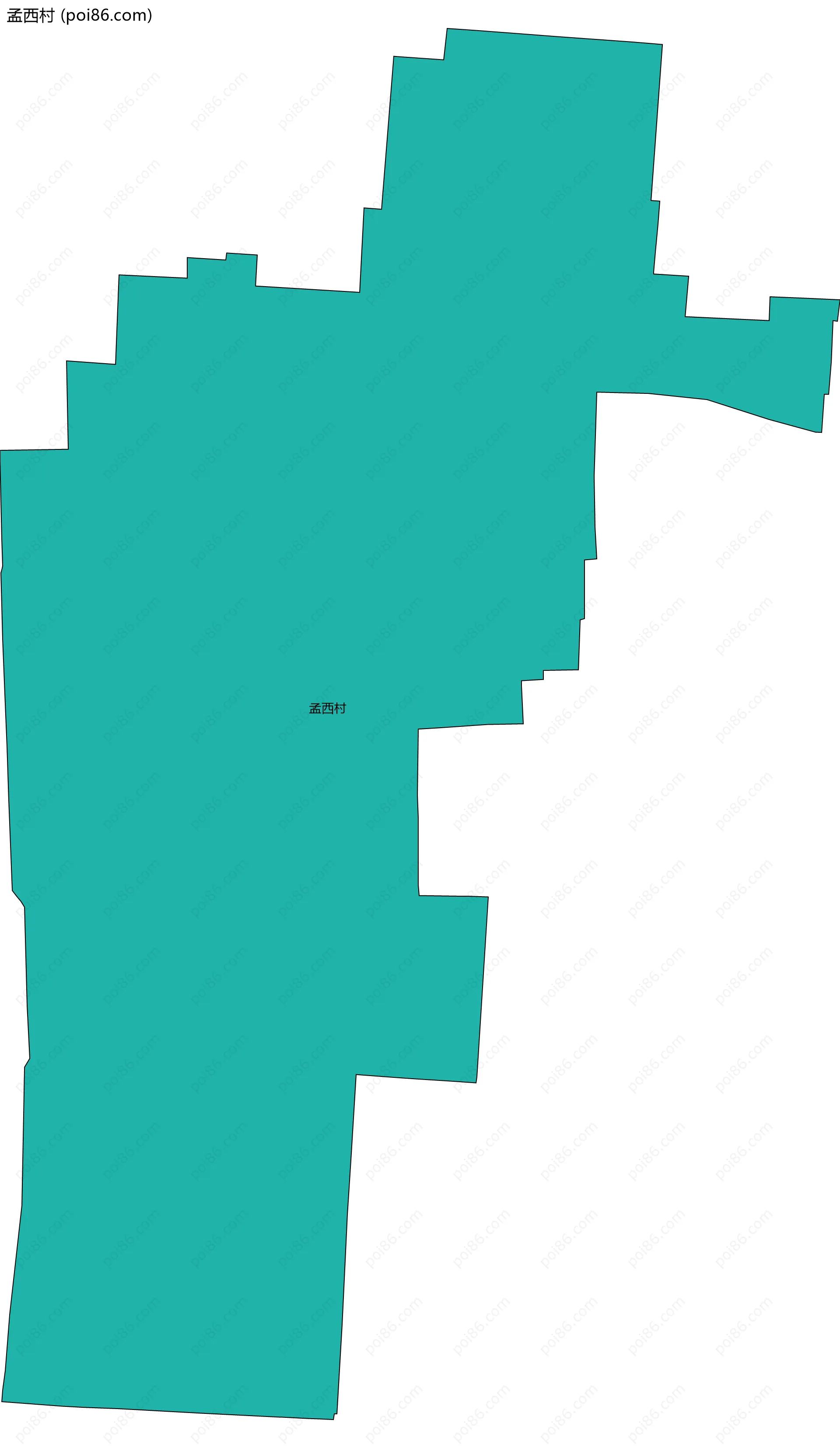 孟西村边界地图