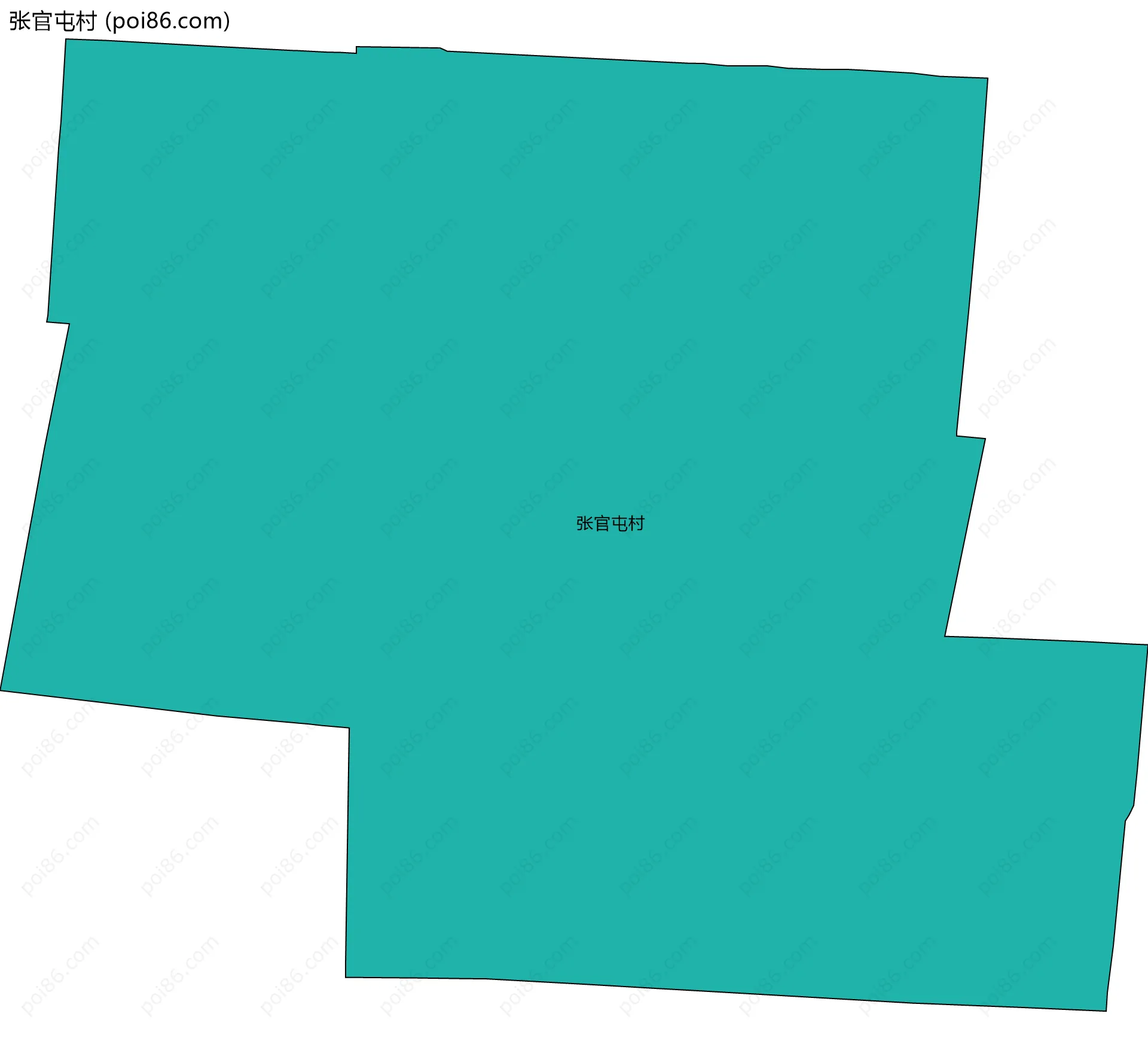 张官屯村边界地图