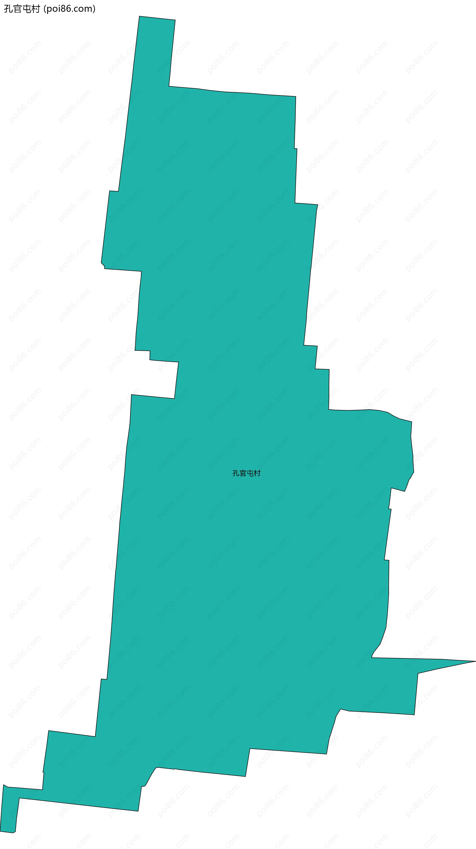 孔官屯村边界地图