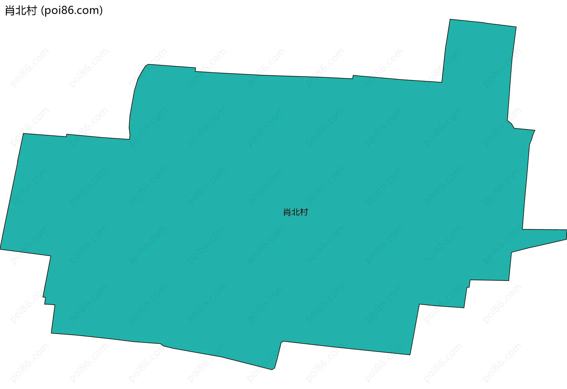 肖北村边界地图